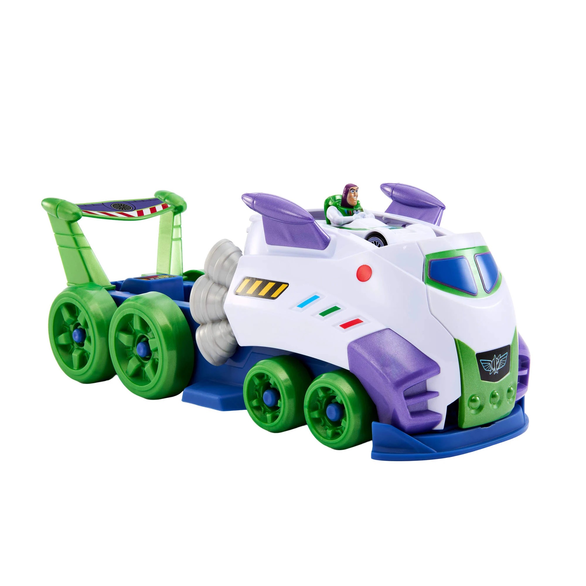 2 Hot Wheels Superstar Speeders Disney and Pixar Hi-Tech Buzz Lightyear Launcher & Die-Cast Vehicle, 2 of 3