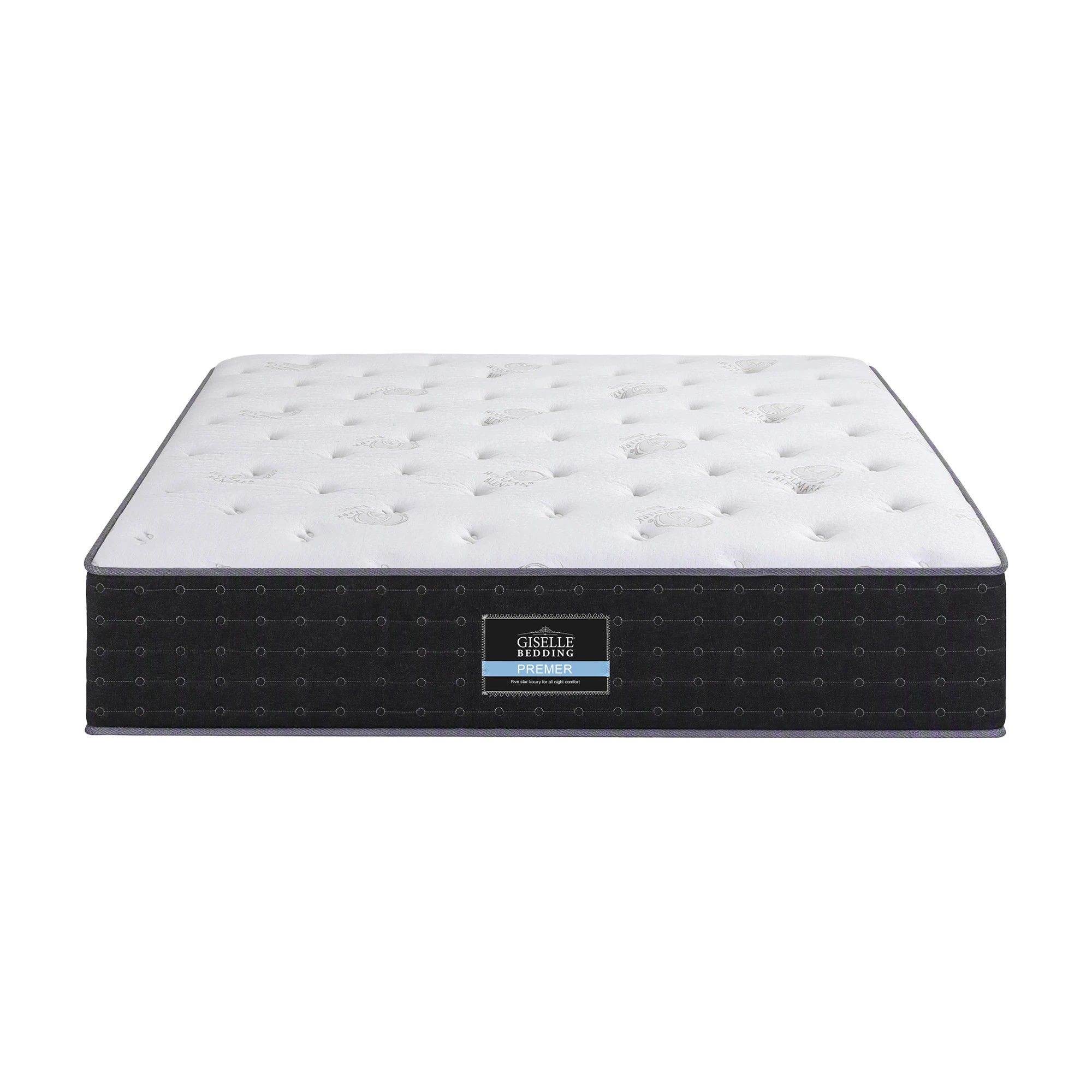 10 Giselle Bedding 35cm Reversible Spring Mattress Cashmere Cover Gel Foam Firm - Queen Bed - Multi, 10 of 10