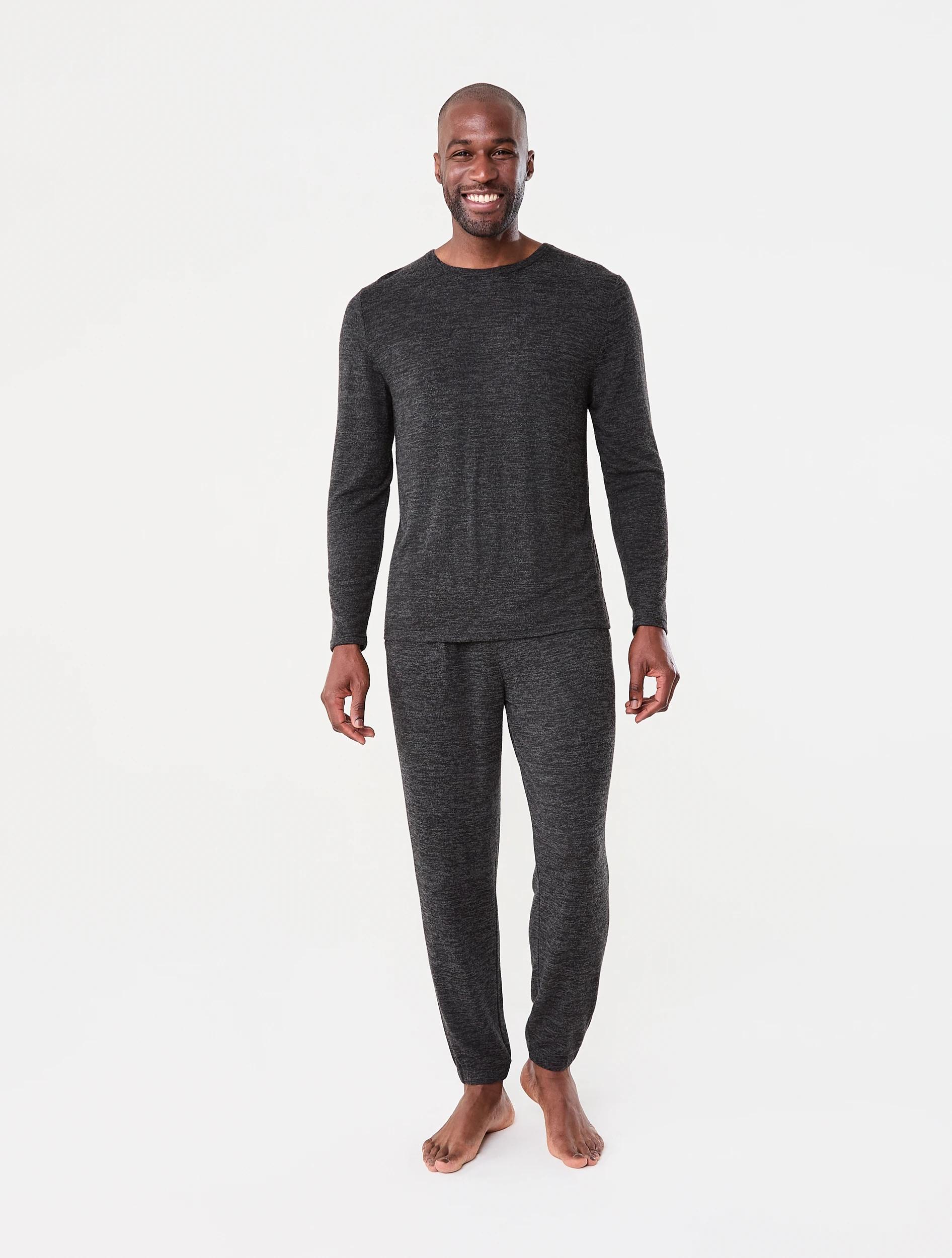 6 Brushed Slim Pants Blk Marle, 6 of 6