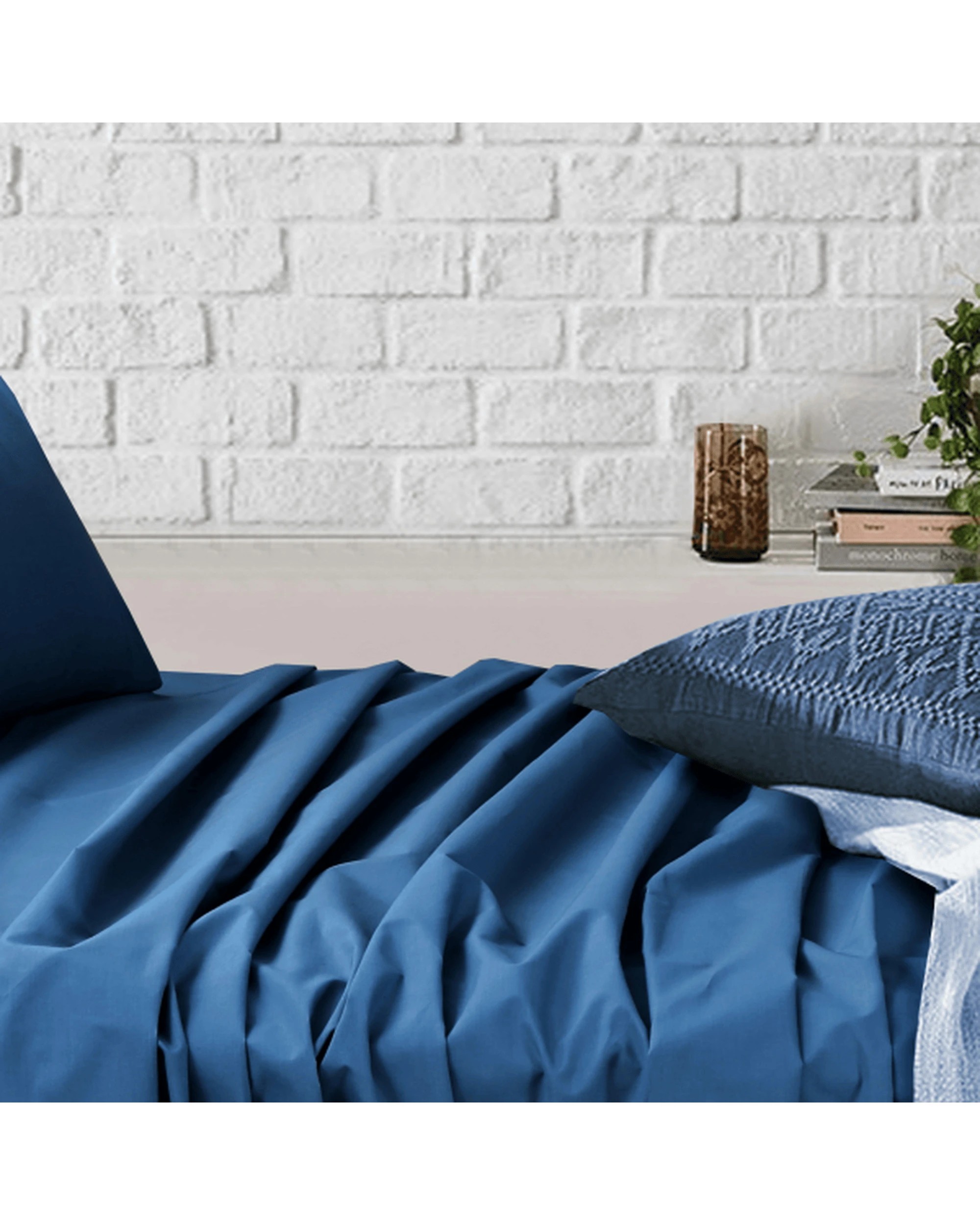 6 Amsons Bedsheets Set Flat & Fitted Sheets With Pillowcases - King Bed - Blue, 6 of 7