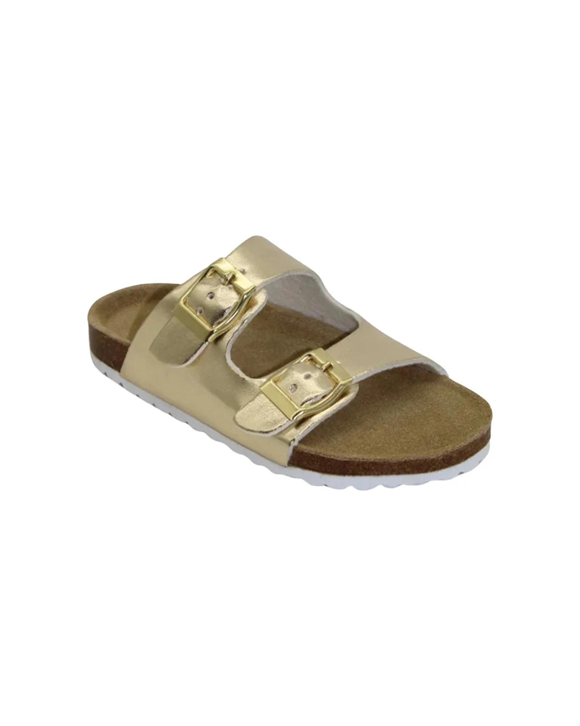 4 Human Shoes Molly Girls Buckled Sandal Slip On Moulded Sole Pink ROSE GOLD, 4 of 4