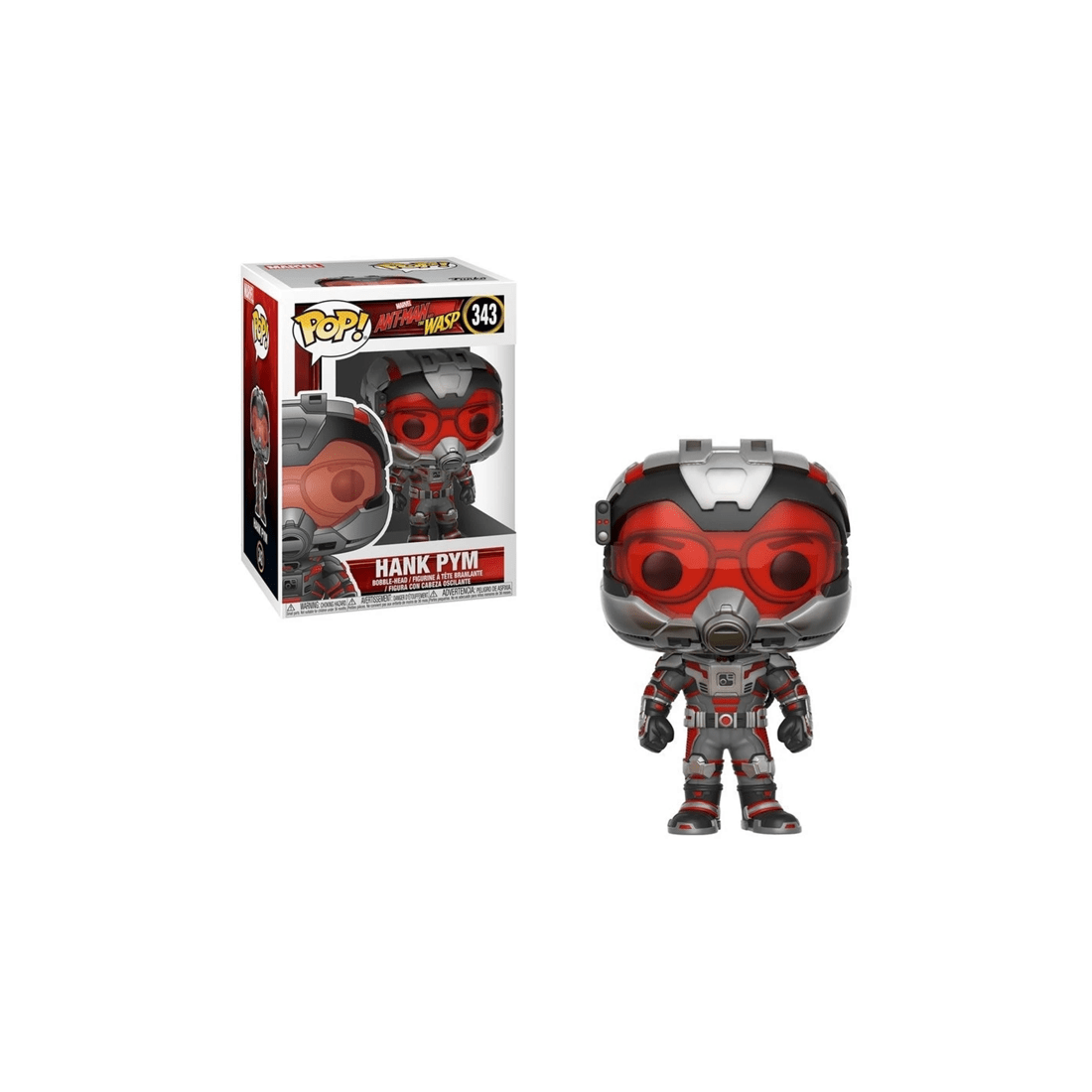 2 Pop Ant-Man 2 - Hank Pym Vinyl Action Figure 10cm Pop Vinyl Collectible - Multi, 2 of 3