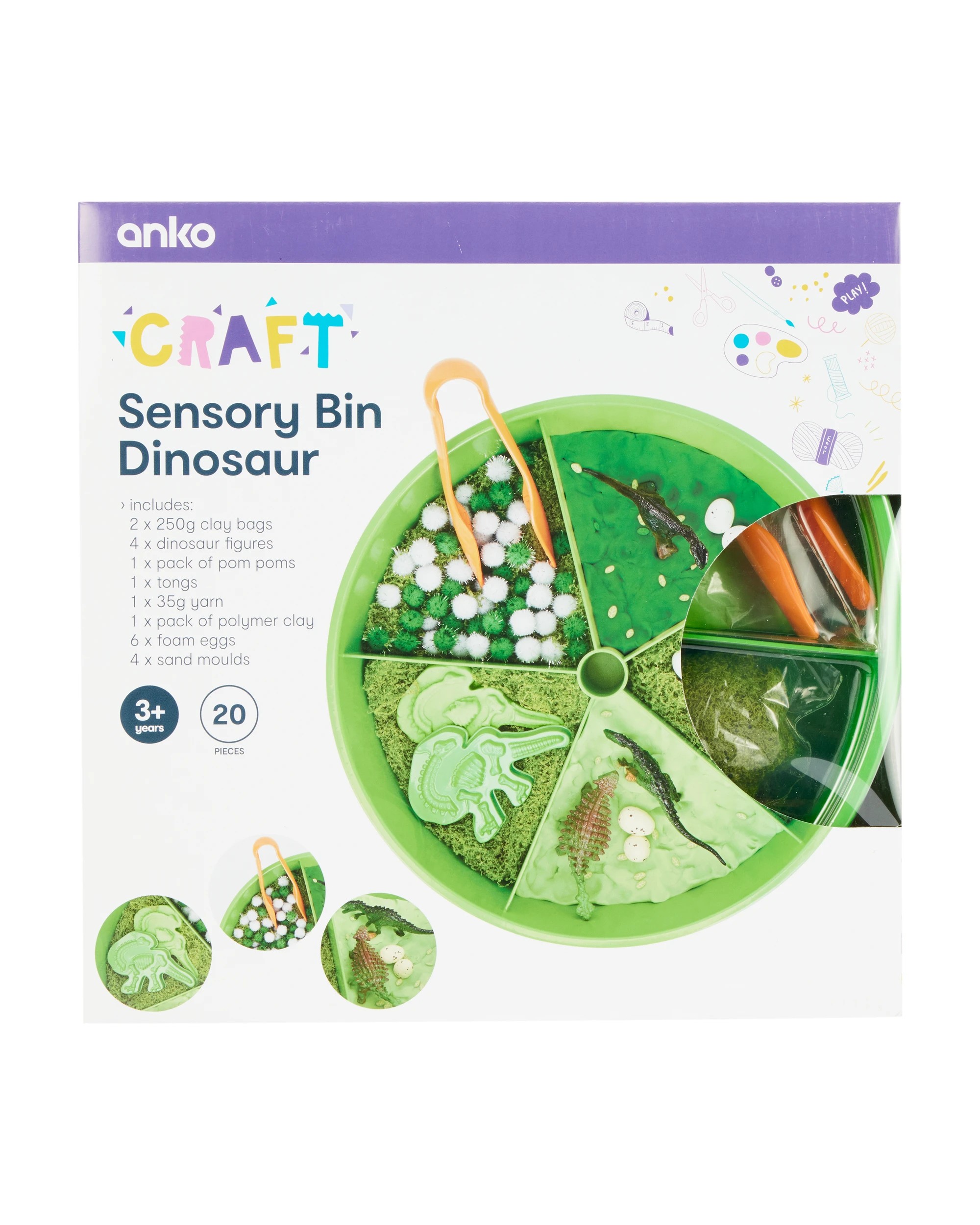 1 20 Piece Sensory Bin - Dinosaur, 1 of 3