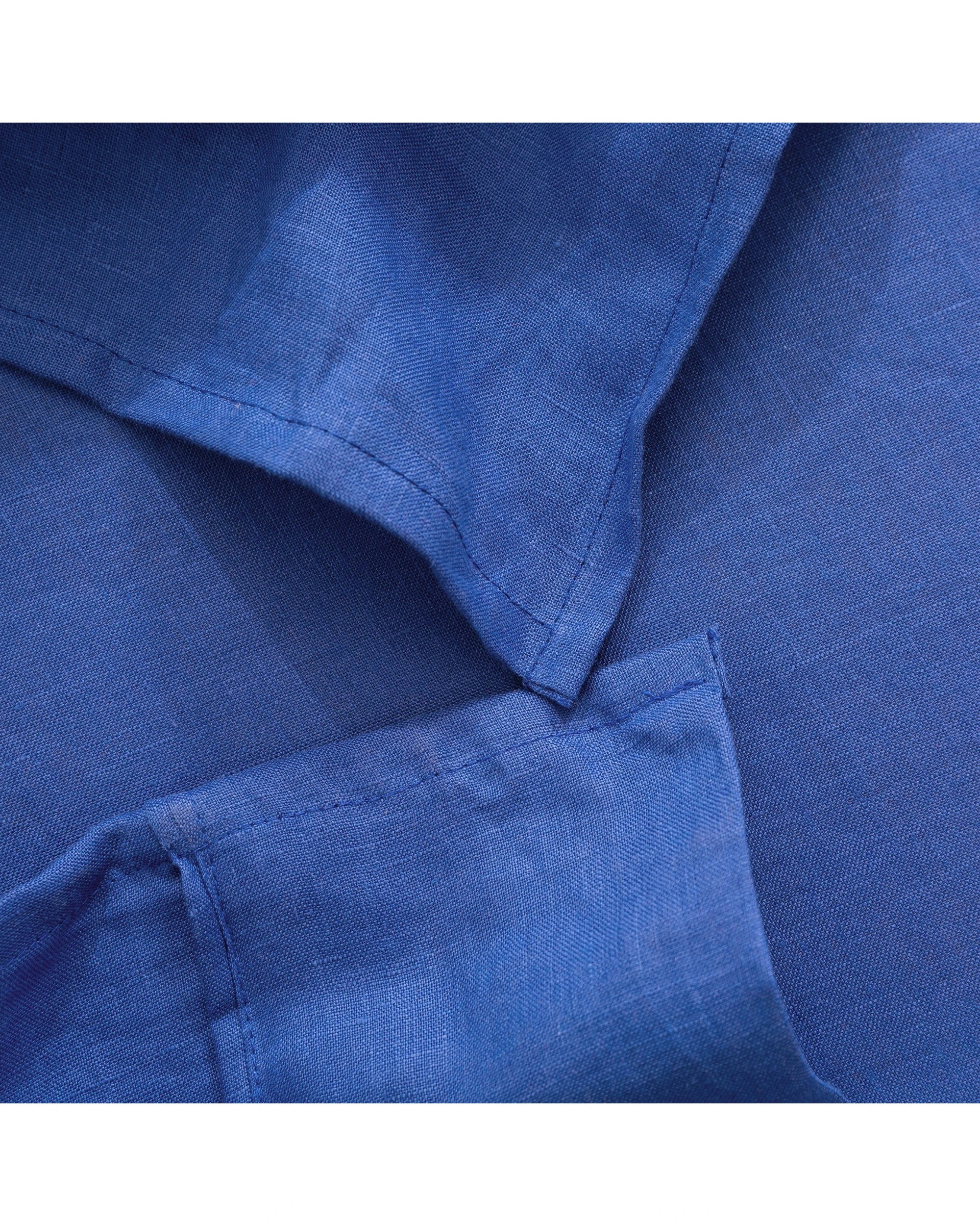 6 Natural Home 100% European Flax Linen Sheet Set - Single Bed - Deep Blue, 6 of 10