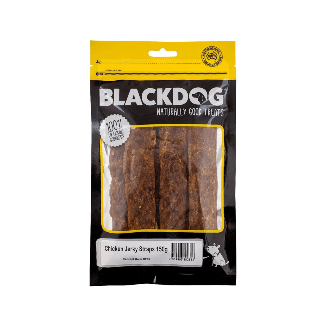 1 Blackdog 150g Chicken Jerky Straps Healthy Dog Treats Naturally Good Pets Food
 - Brown, 1 of 2