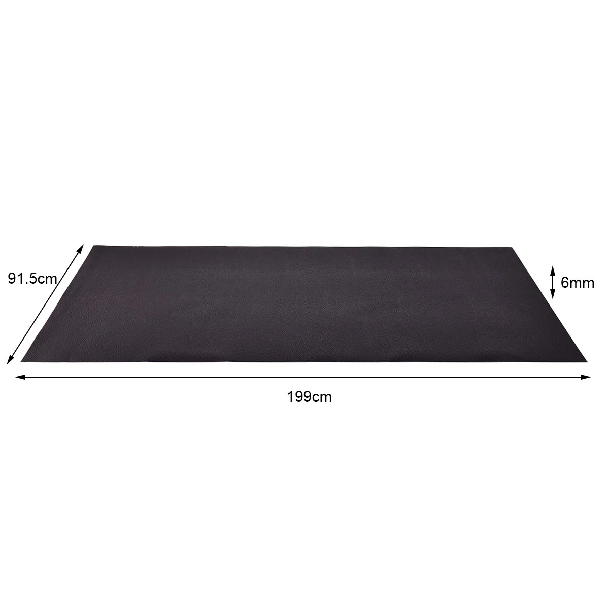 2 Costway 2M Exercise Equipment Mat Treadmill Floor Mat Rubber Yoga Mat Protector Home Gym, 2 of 2