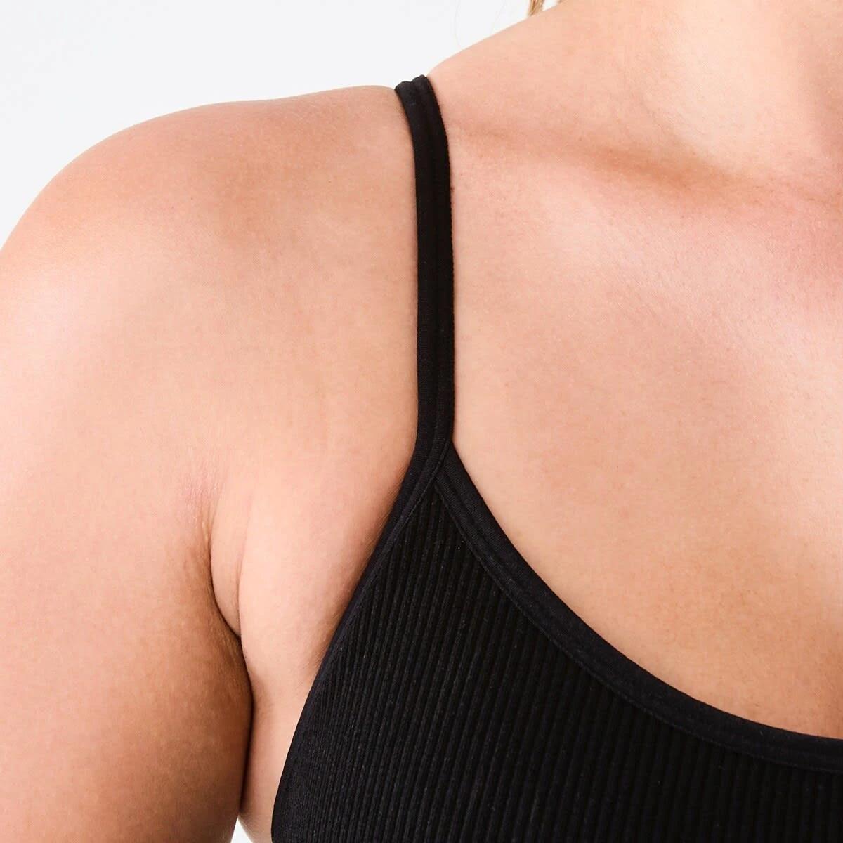 7 Seamfree Rib Crop Bra BLACK, 7 of 9