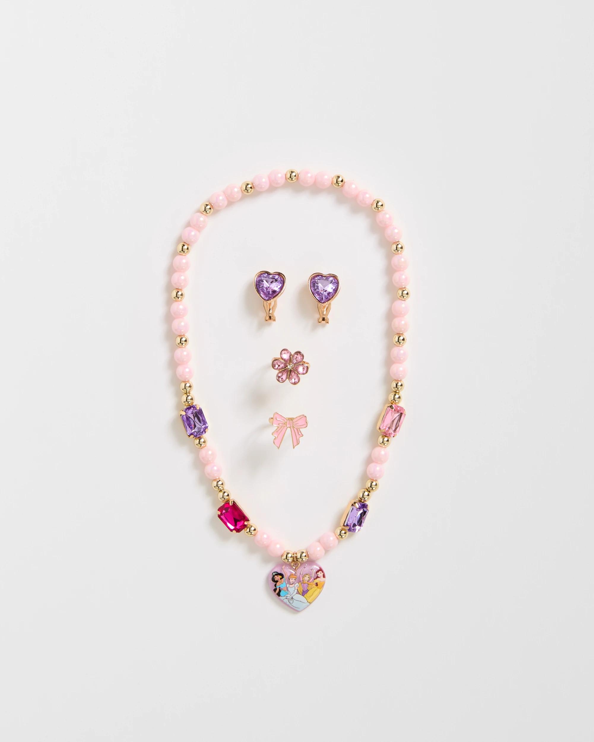1 Disney Princess Beaded Jewellery Set PINK, 1 of 3
