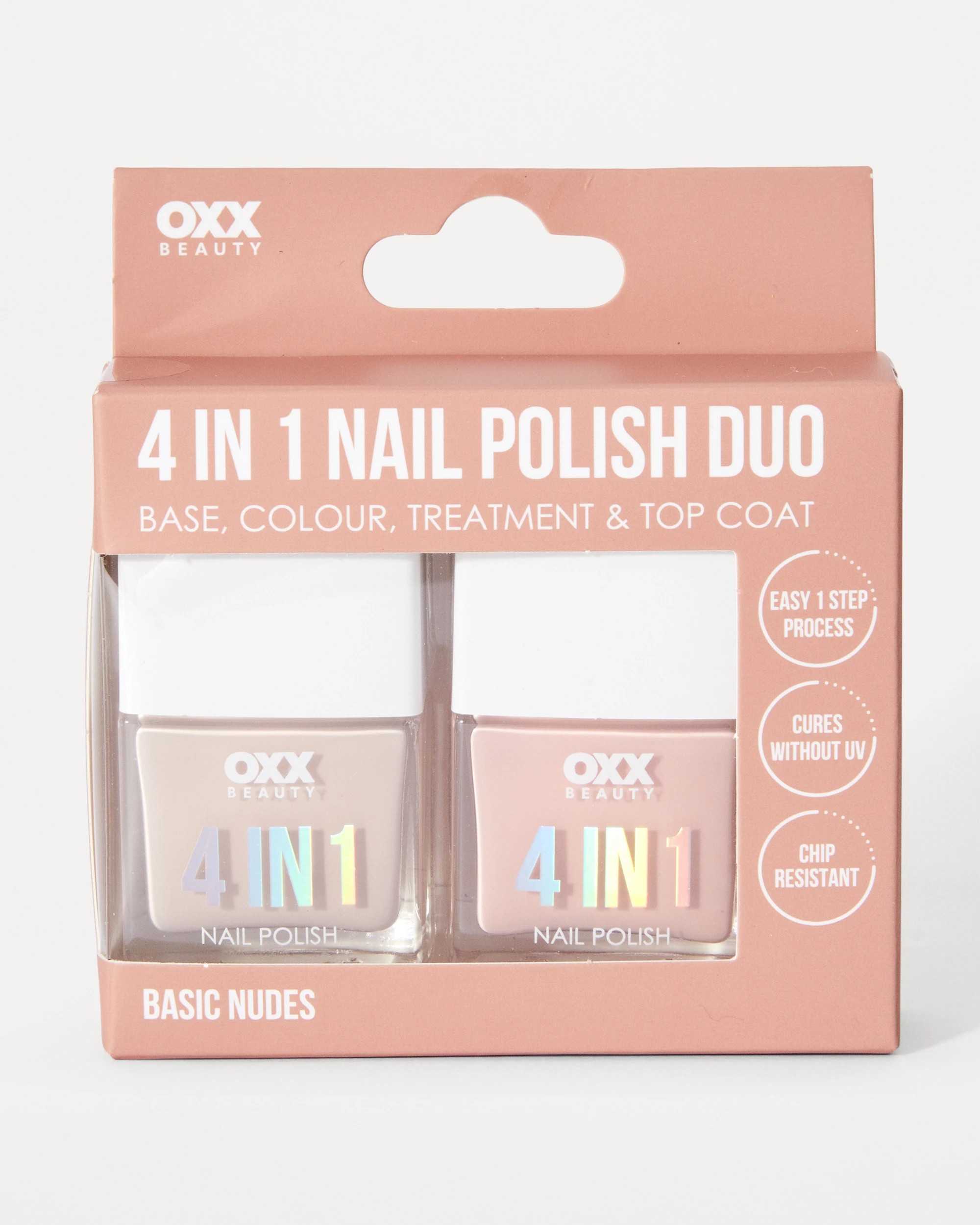 1 OXX Beauty 4-in-1 Nail Polish Duo - Basic Nudes, 1 of 6