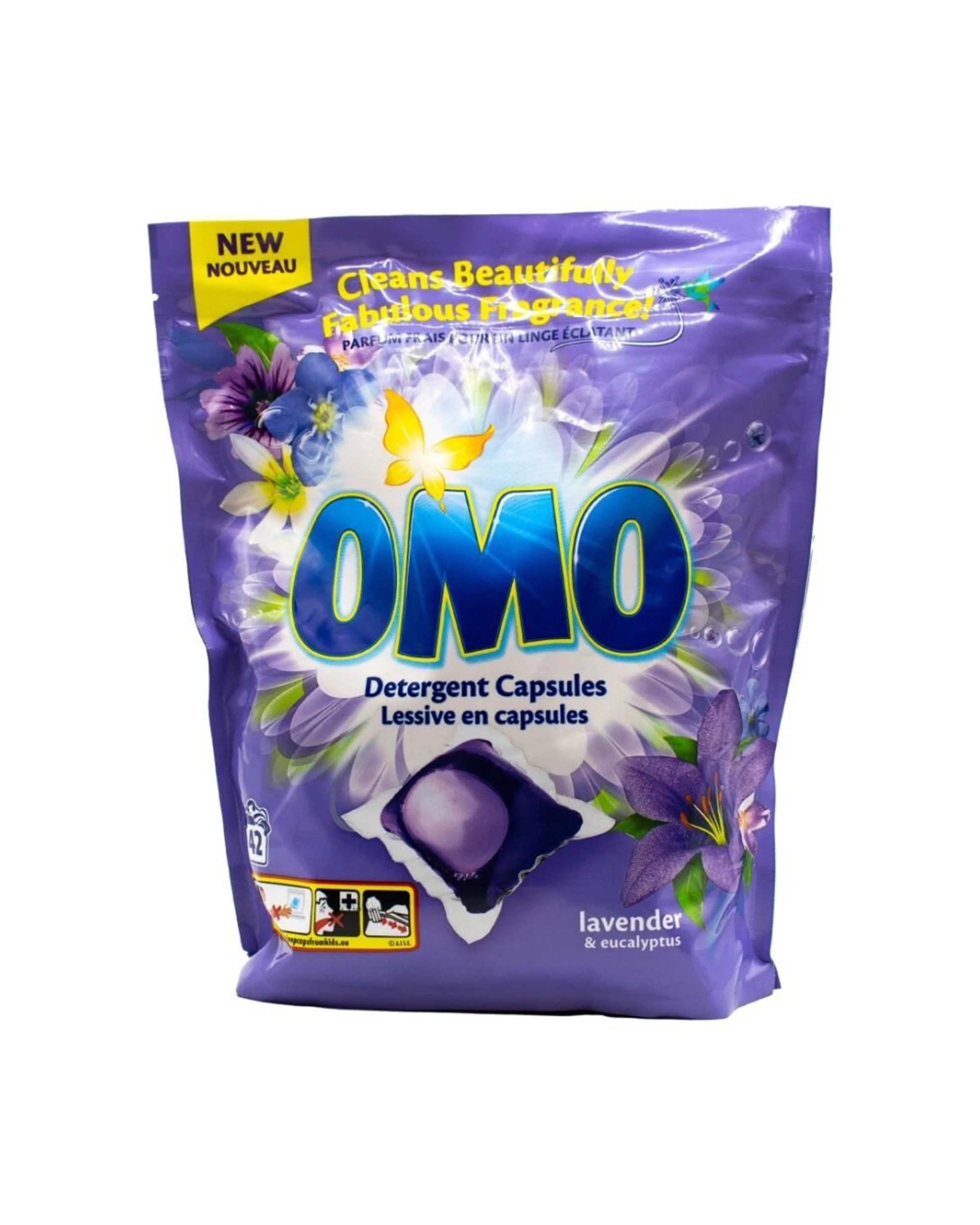 3 Omo 84pc Detergent Laundry CapsulesLavender And Eucalyptus2 x 42pc, 3 of 3