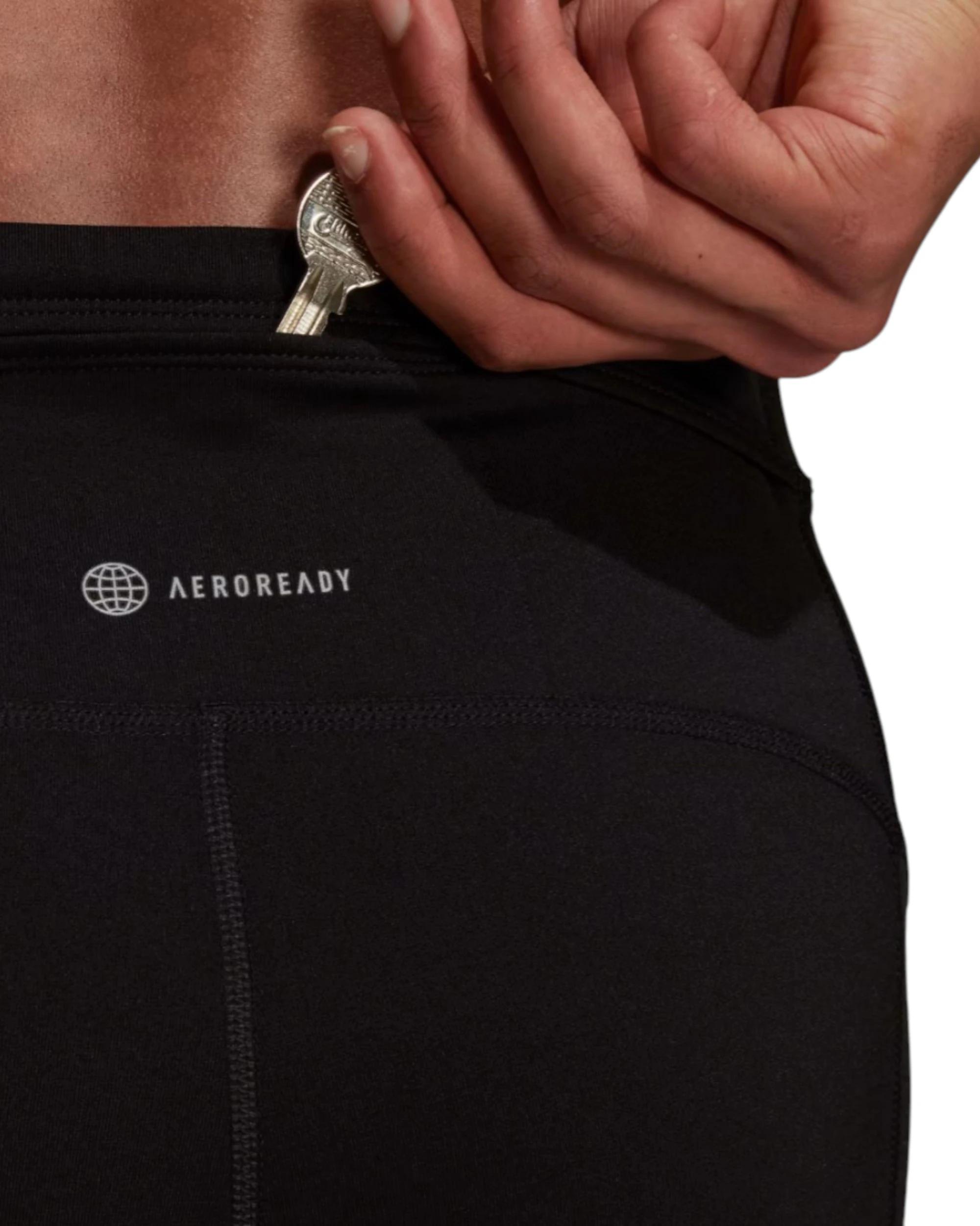 2 Adidas Mens Own The Run Warm Tights Black Running Activewear Pants BLACK, 2 of 5