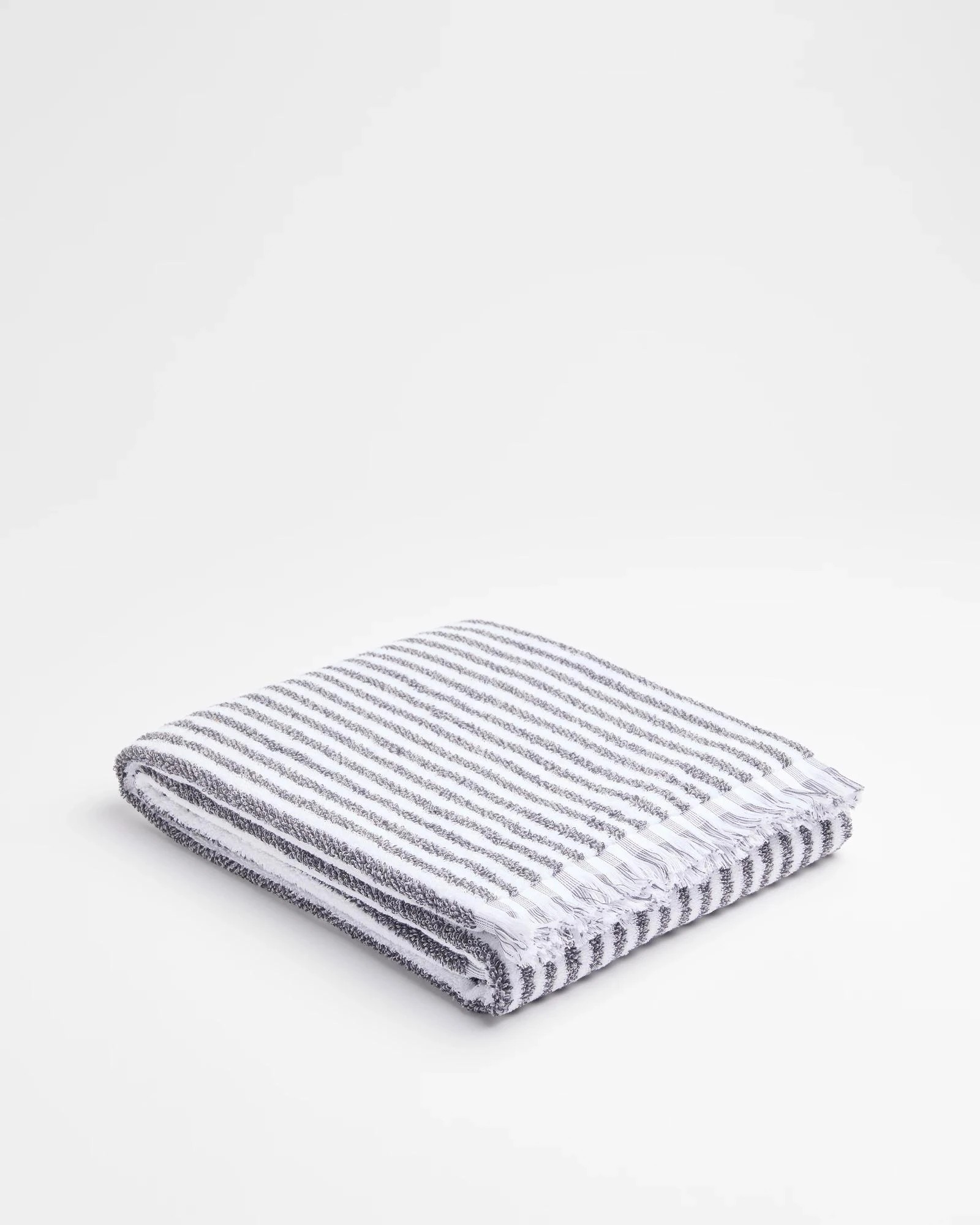 1 Target Australian Cotton Marle Striped Bath Sheet -  Hugo - Grey, 1 of 3