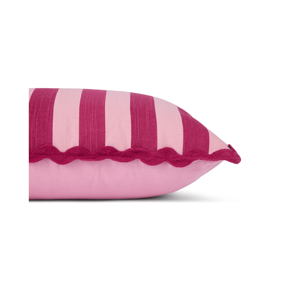2 Stripe Ric Rac Cushion - Berry, 2 of 4