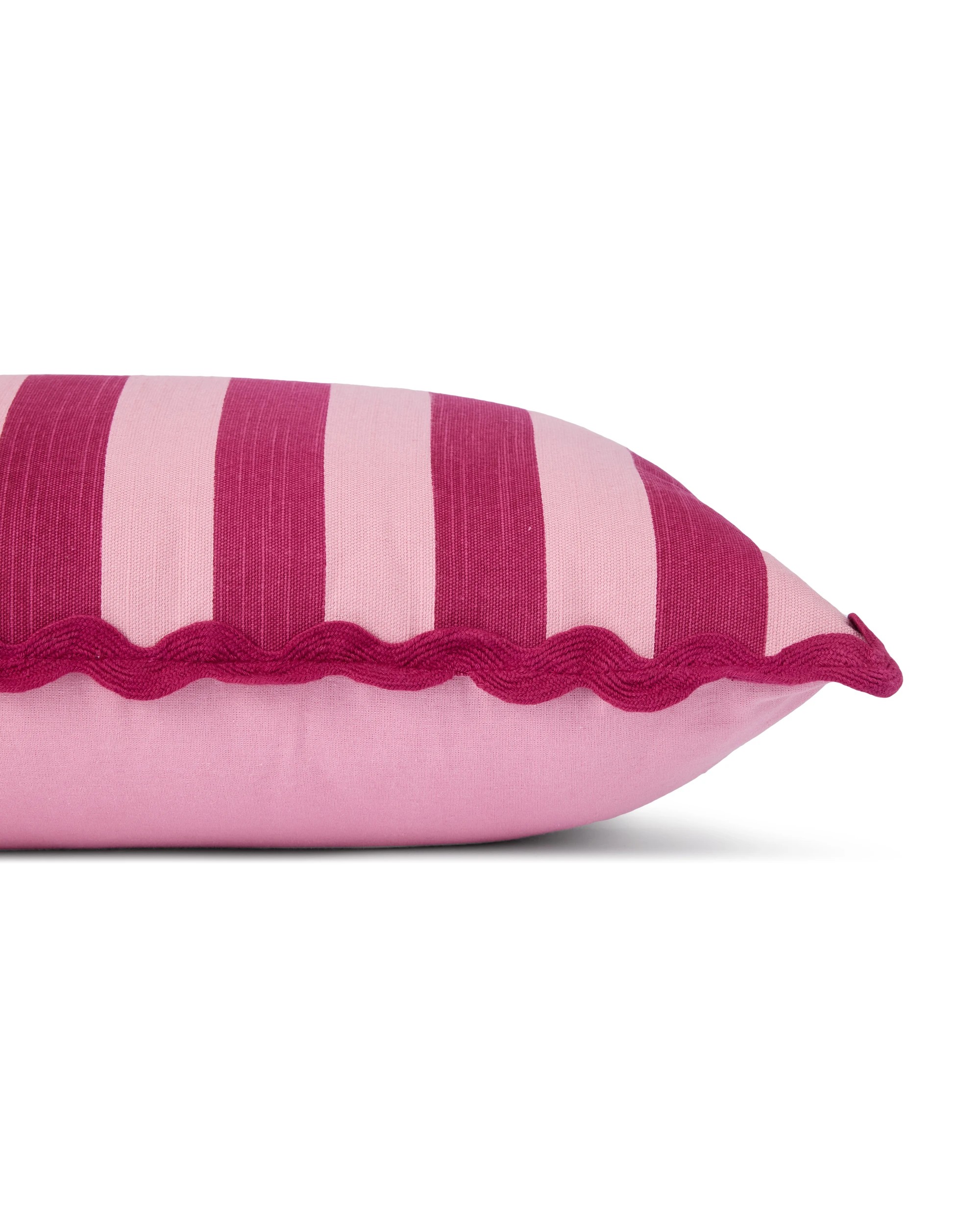 2 Stripe Ric Rac Cushion - Berry, 2 of 4