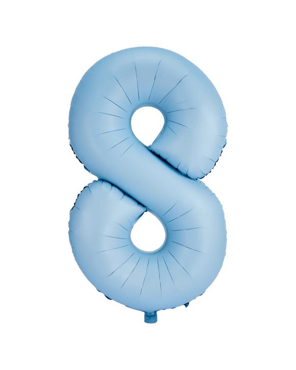 Giant Matte Blue Number 8 Foil Balloon - Kmart