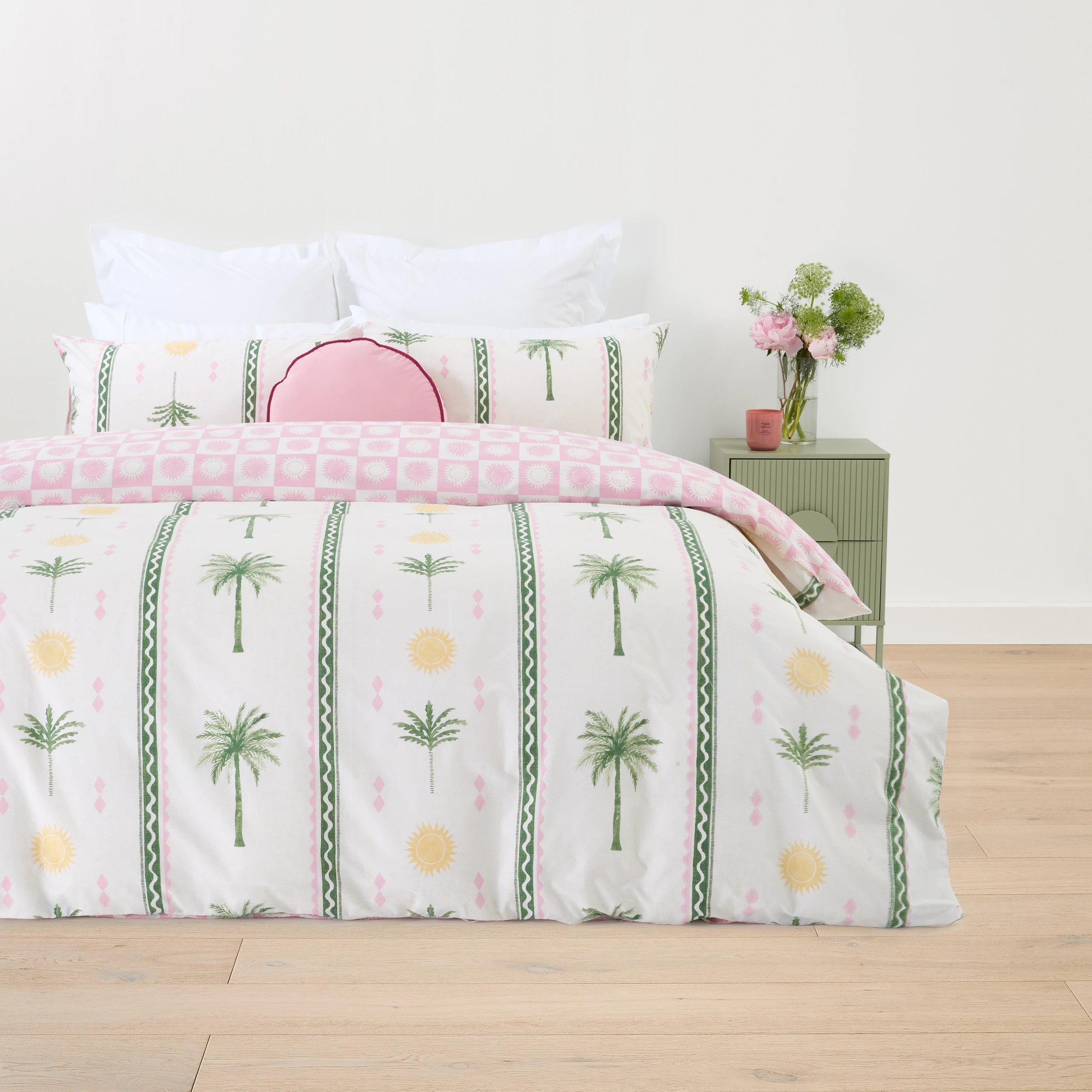 1 Alani Cotton Rich Reversible Quilt Cover Set - Single Bed, 1 of 8