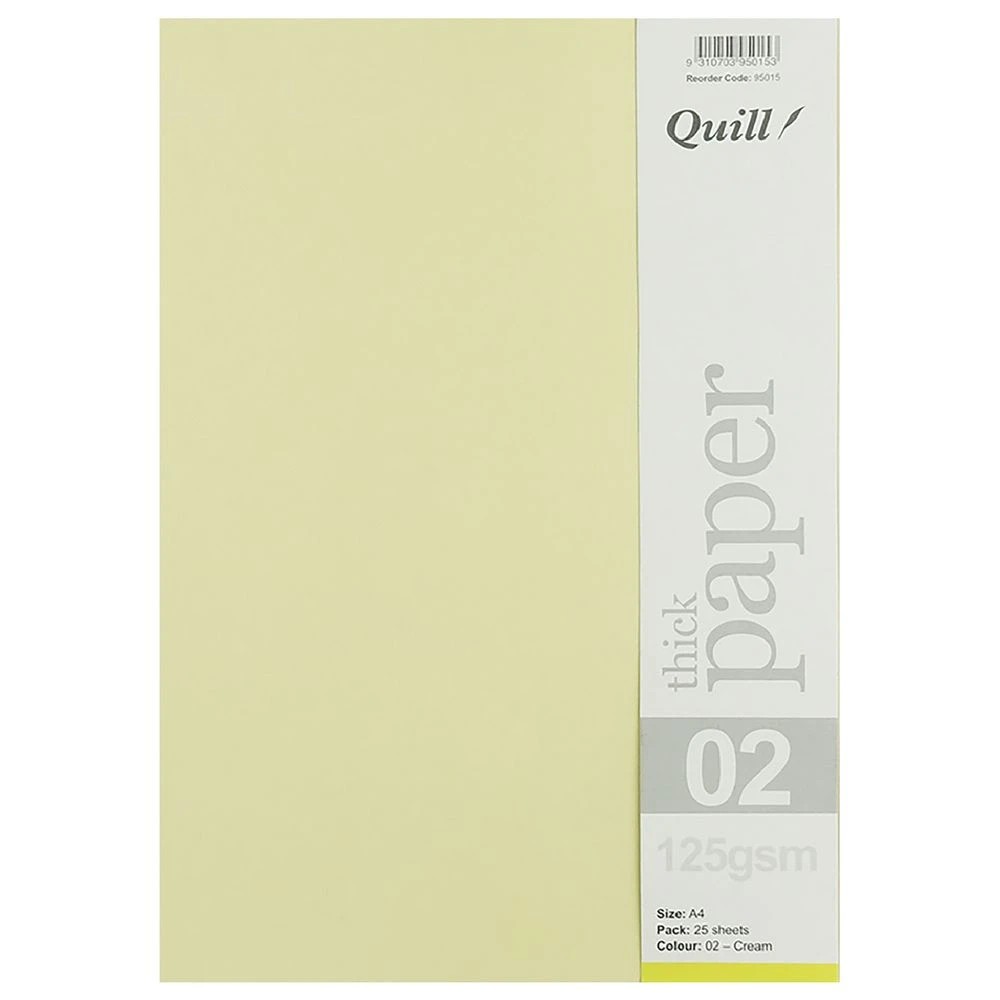 3 Quill A4 125gsm Paper Cream 25 Pack, 3 of 4