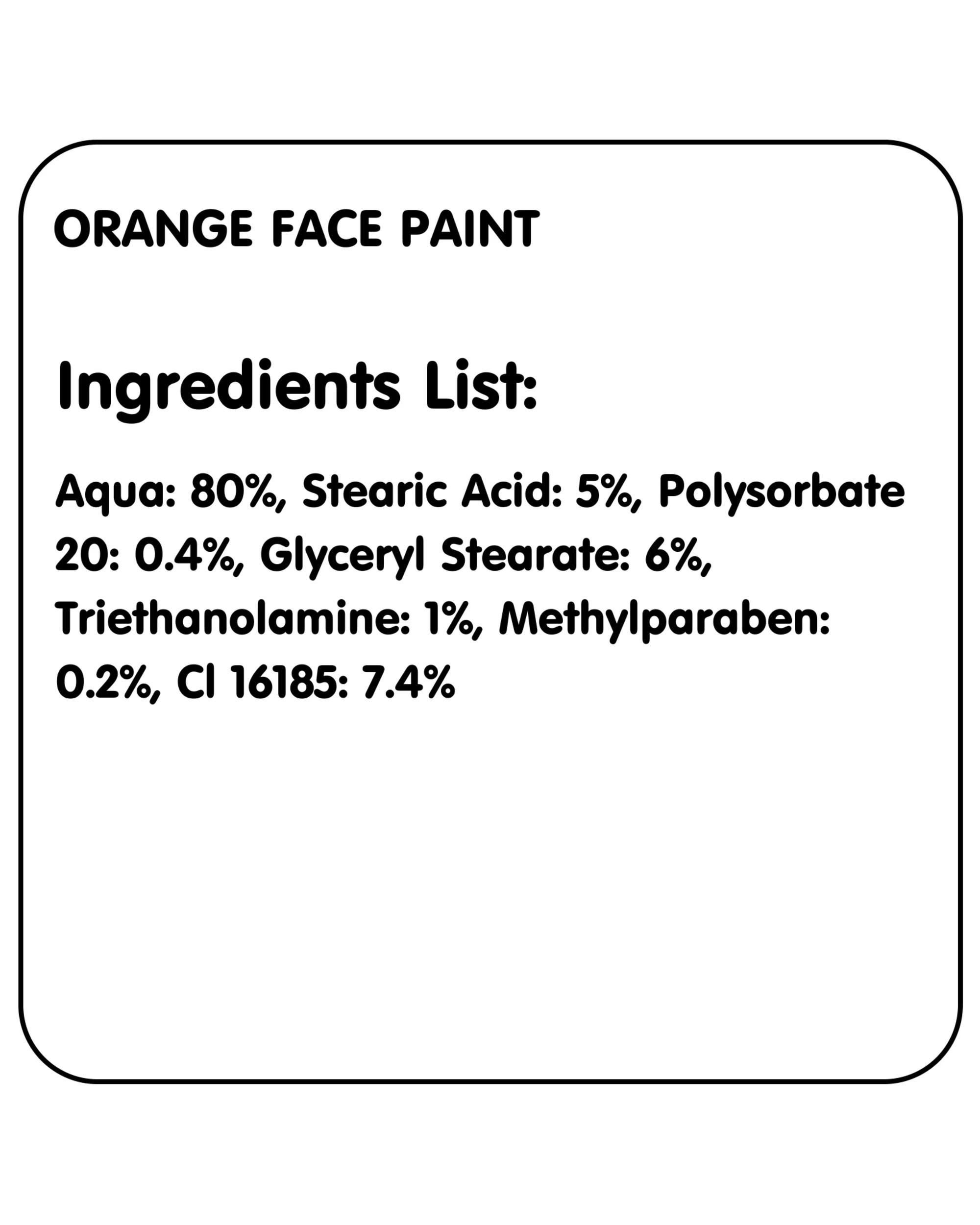 2 Party Planet Face Paint - ONE SIZE - Orange, 2 of 3