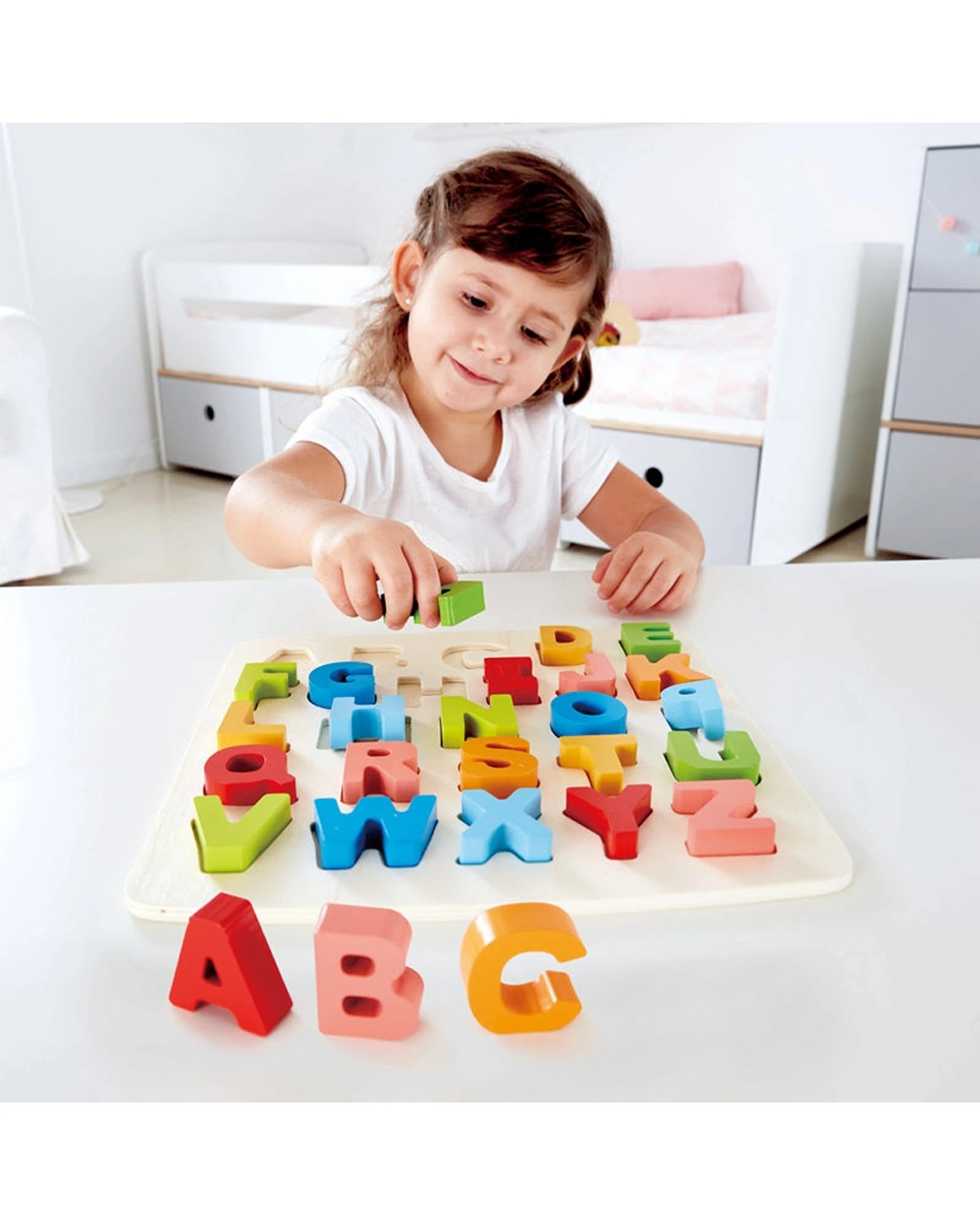 4 Hape Chunky Alphabet Puzzle Educational Toy With Capital Letters Kids - Multi, 4 of 5