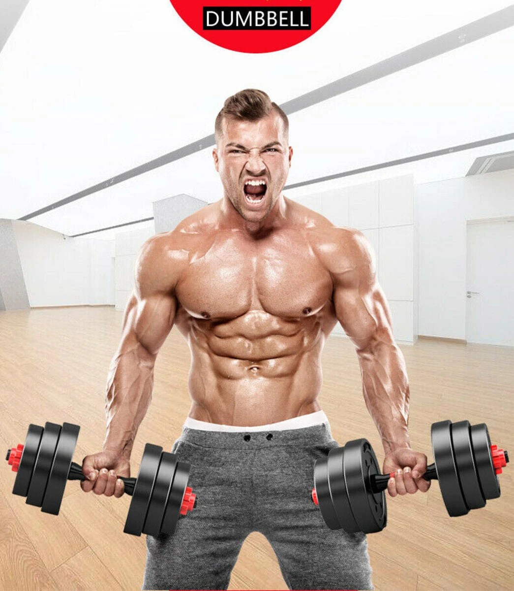 7 Fitness Master 30kg Adjustable Dumbbell Set Barbell Home Gym Workout, 7 of 9