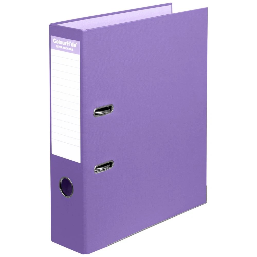 1 ColourHide PE A4 Lever Arch File Lavender, 1 of 1