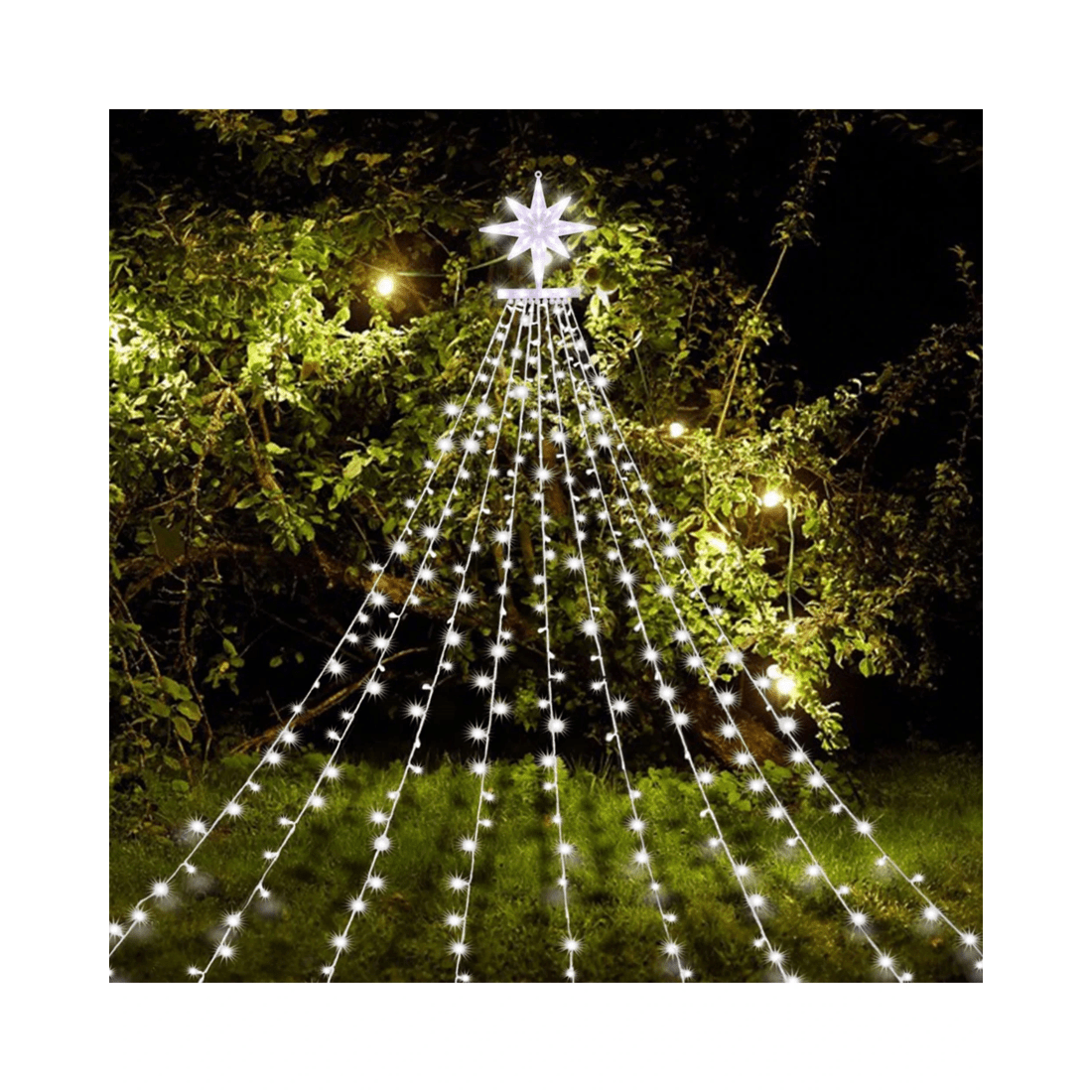 3 Advwin 3.5M * 9 Lines 350 LED String Fairy Lights with Polaris 8 Modes Christmas Decor white, 3 of 6