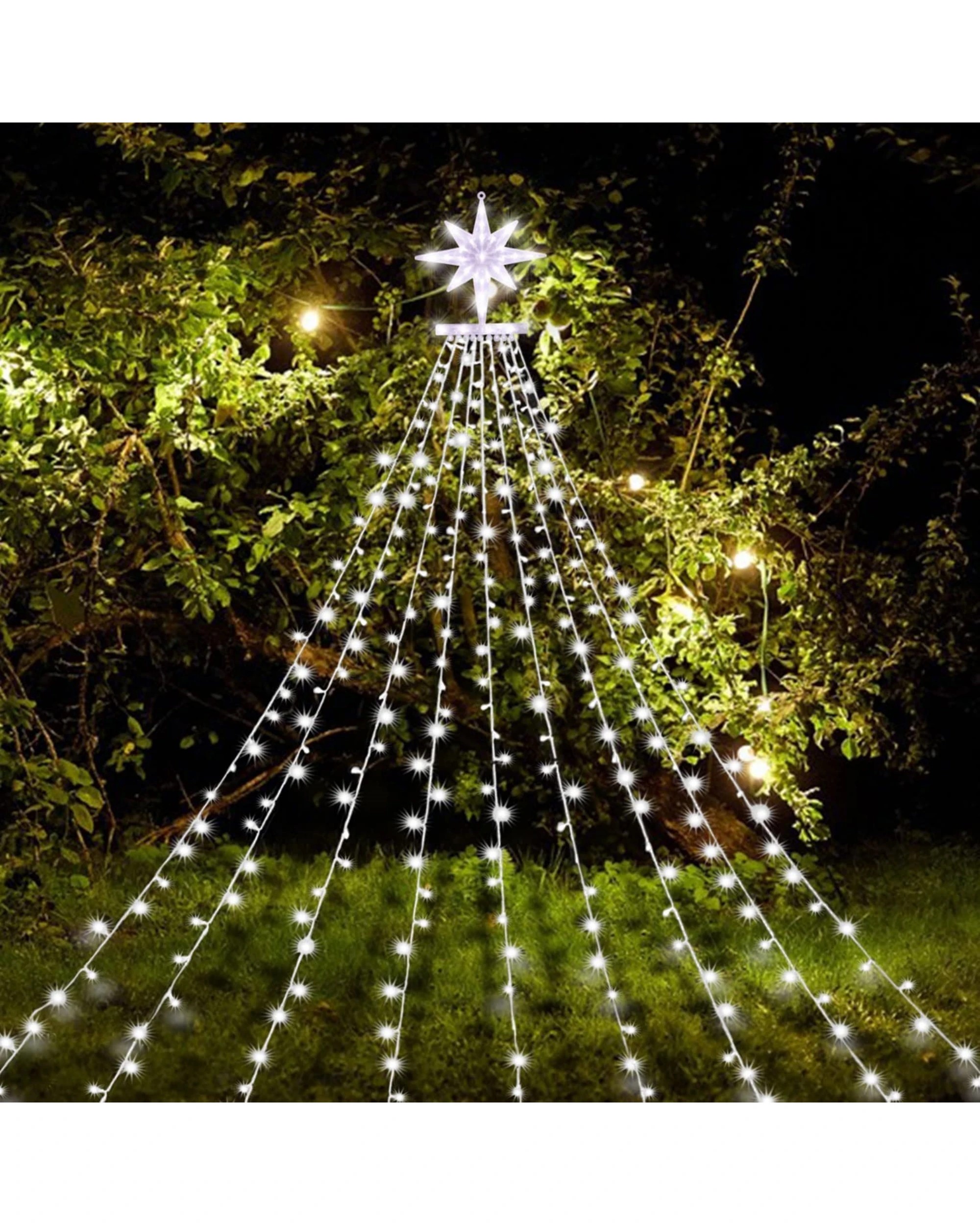 3 Advwin 3.5M × 9 Lines 350 RGB LED String Fairy Lights - White, 3 of 5