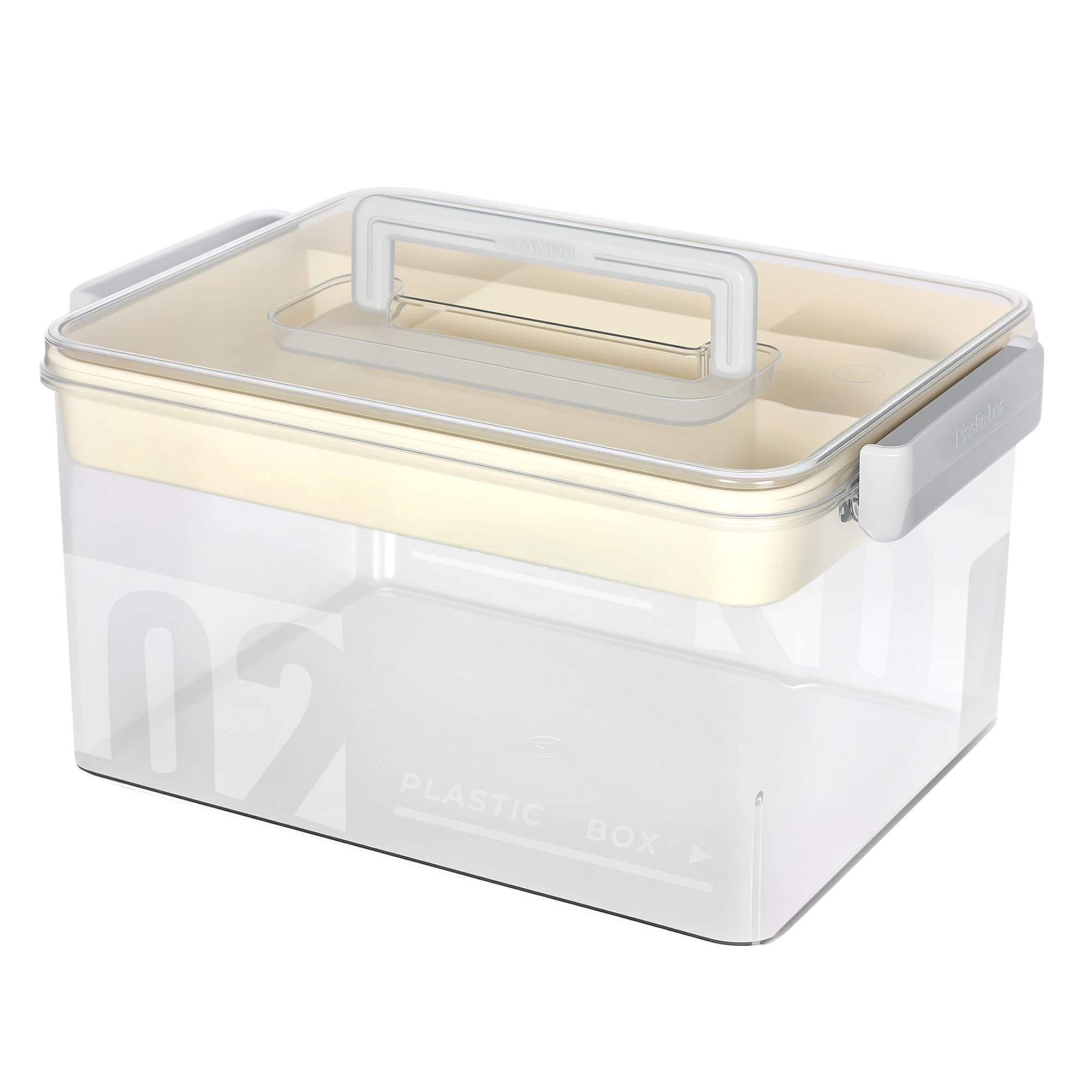 1 Levede Medicine Storage Box With Handles - Clear, 1 of 9
