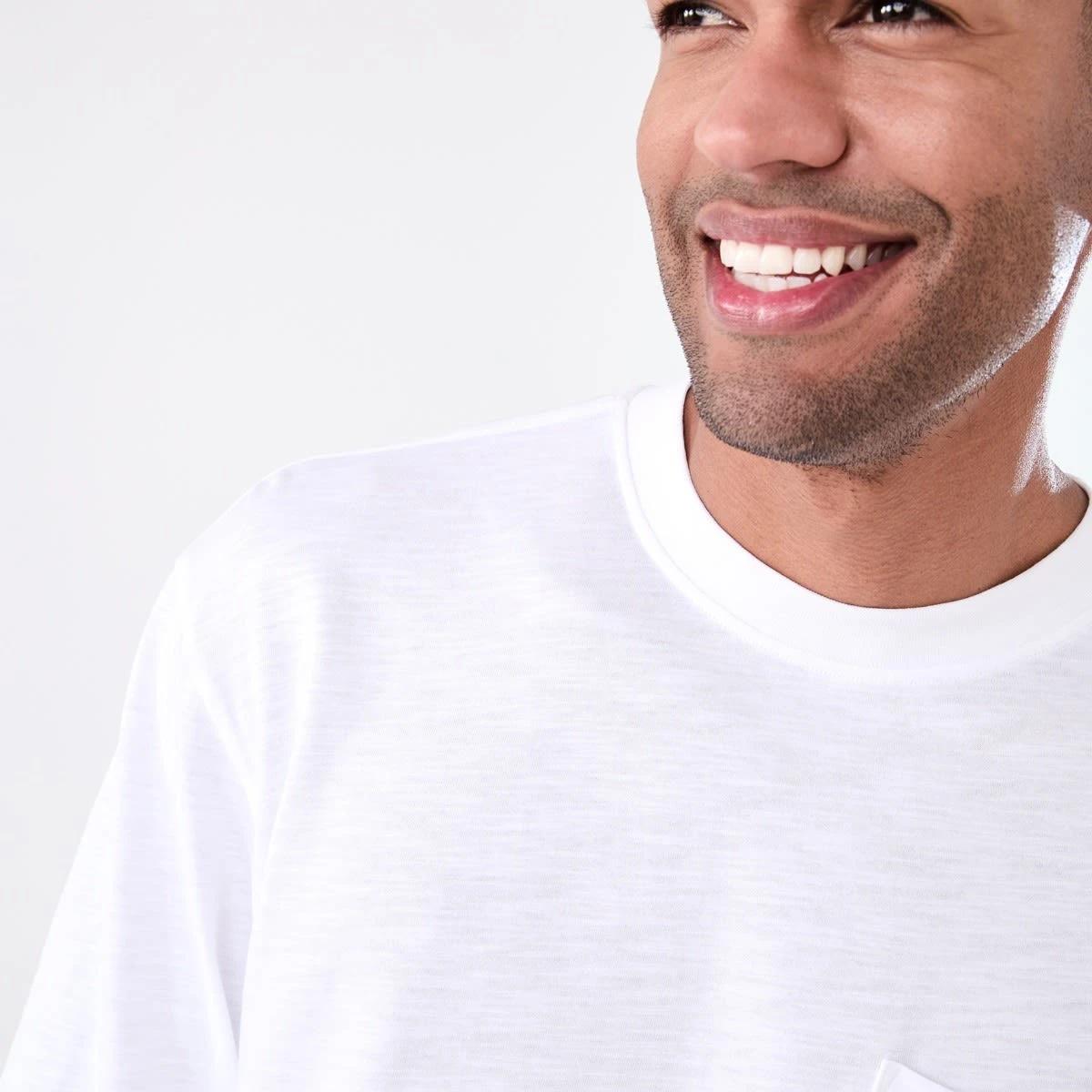 5 Long Sleeve Oversized Slub Pocket T-shirt WHITE, 5 of 6