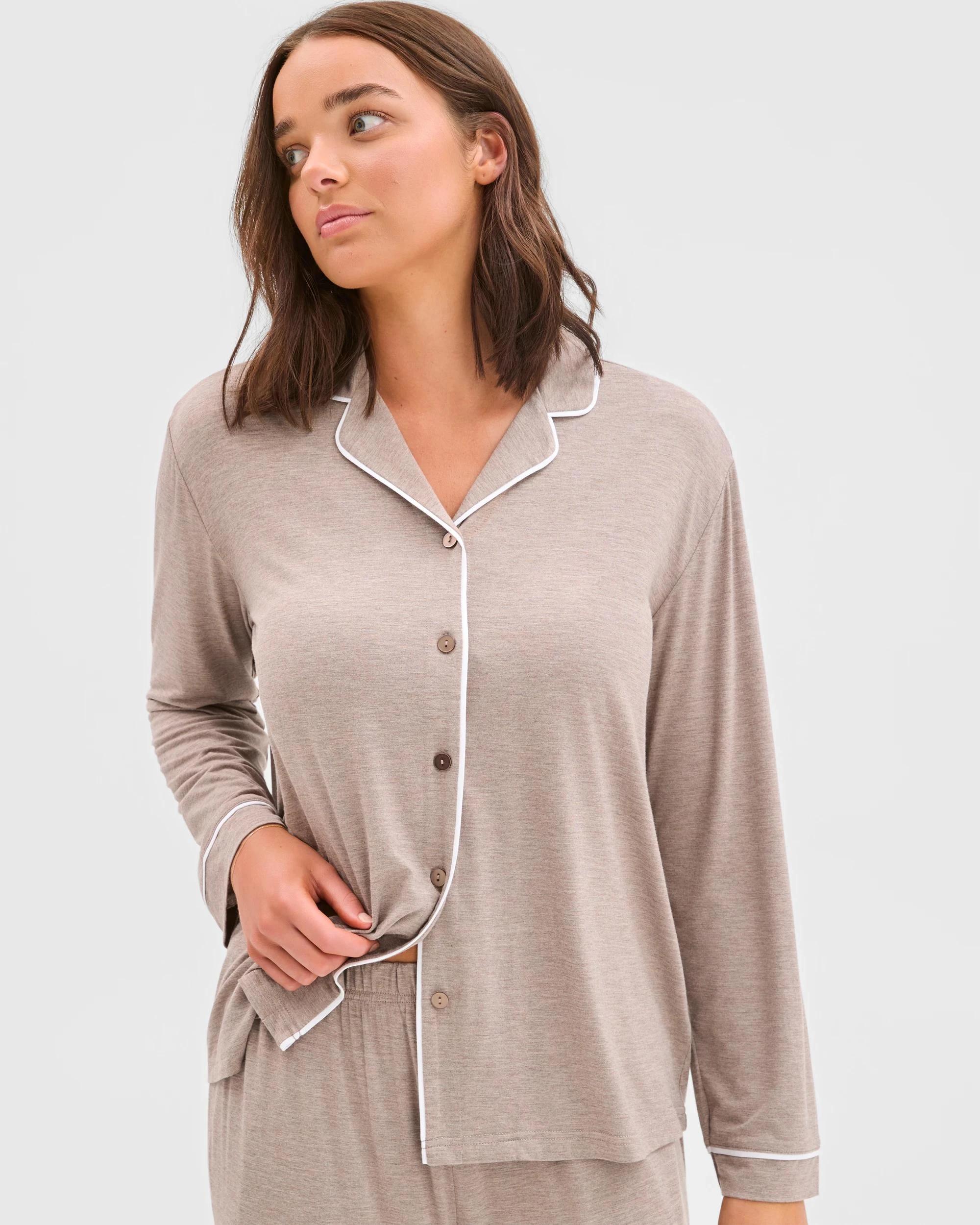 4 Target Woman Bamboo Comfort Long Sleeve Pyjama Set MUSHROOM, 4 of 5