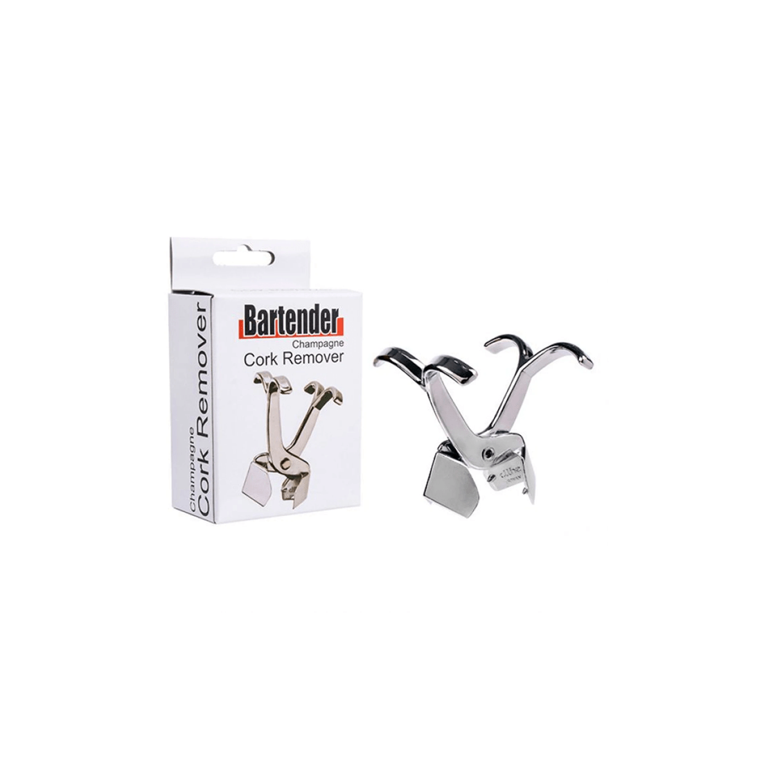 1 Bartender Champagne Cork Remover Bottle Opener Made From Metal Barware
 - Silver, 1 of 3