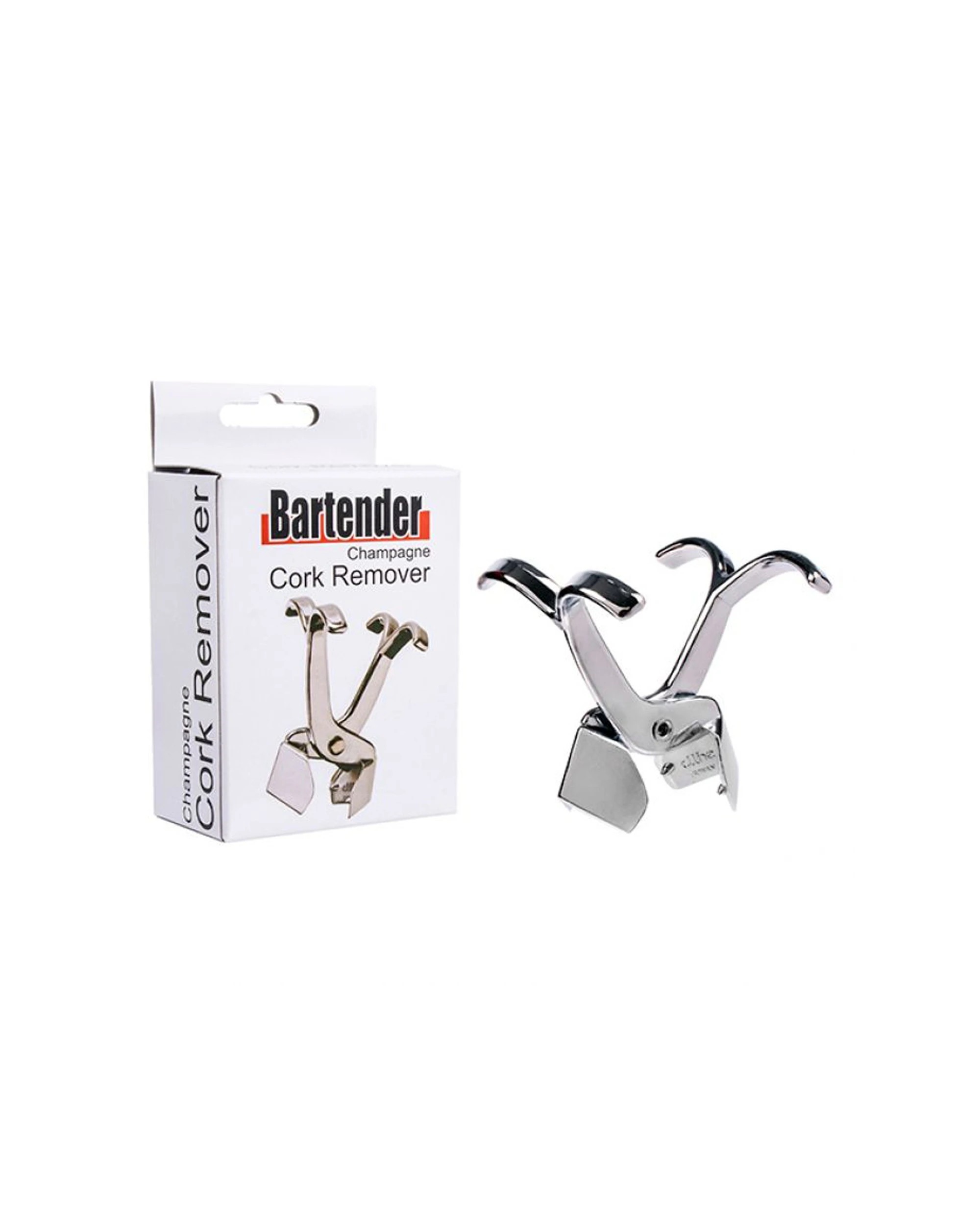 1 Bartender Champagne Cork Remover Metal Bottle Opener Model 7013 - Silver, 1 of 3