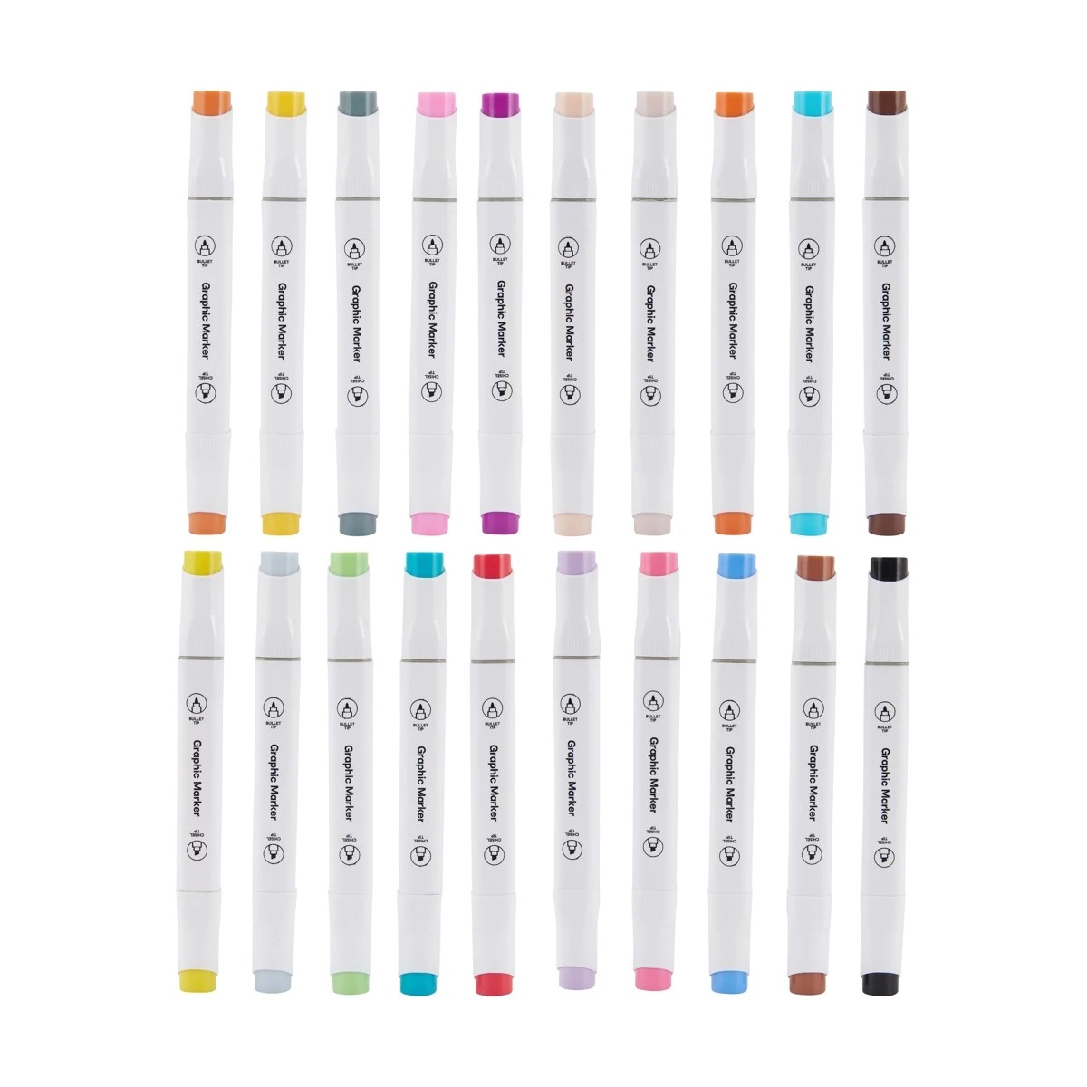 3 20 Pack Dual-Tip Markers Set - Cherry, 3 of 9