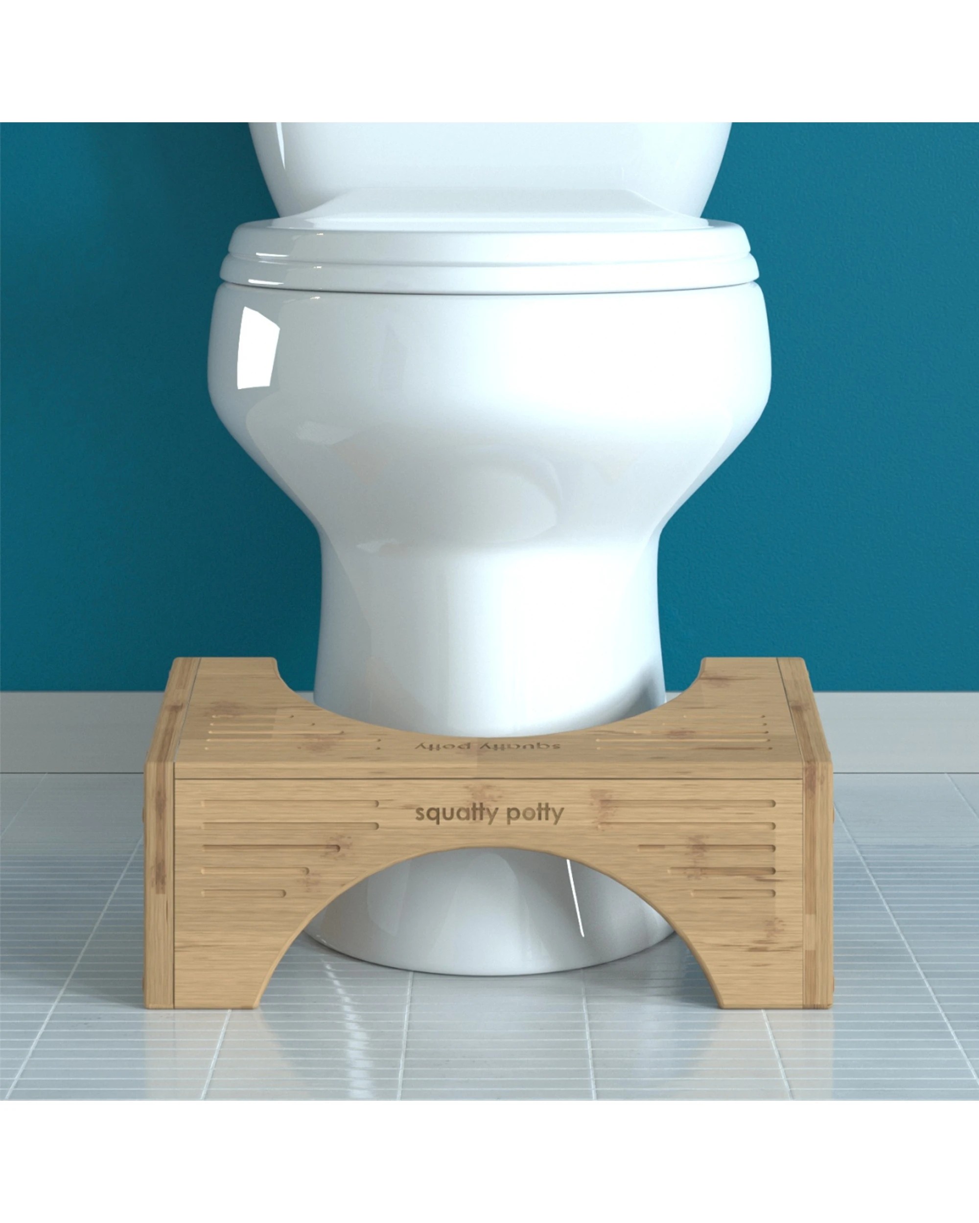 4 Squatty Potty Flip Bamboo Bathroom Toilet Stool Adjustable 7 & 9 Inch - Natural, 4 of 5