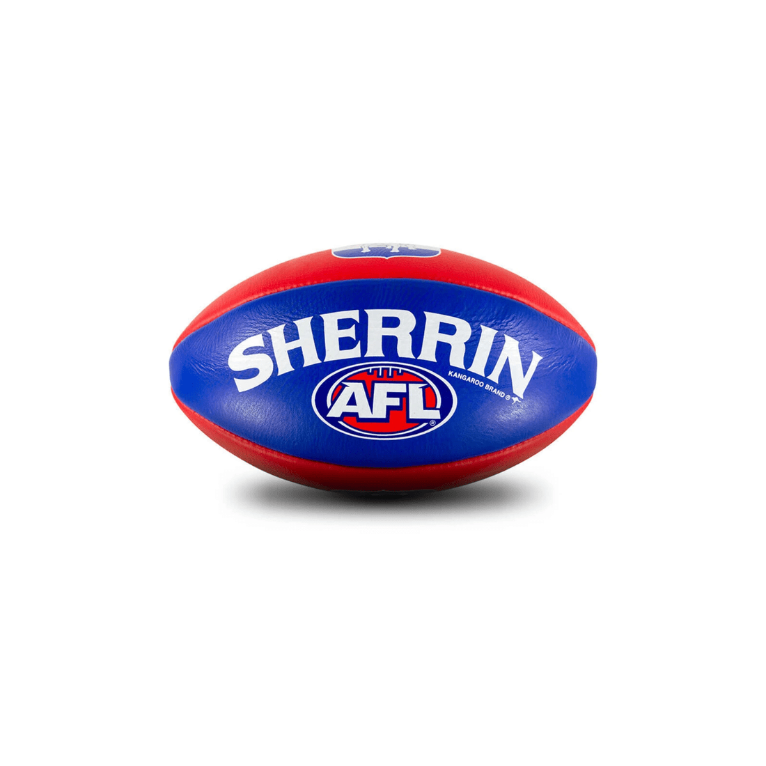2 Sherrin AFL Team Leather Football Western Bulldogs Size 5 Training Grass Play - Multi, 2 of 4