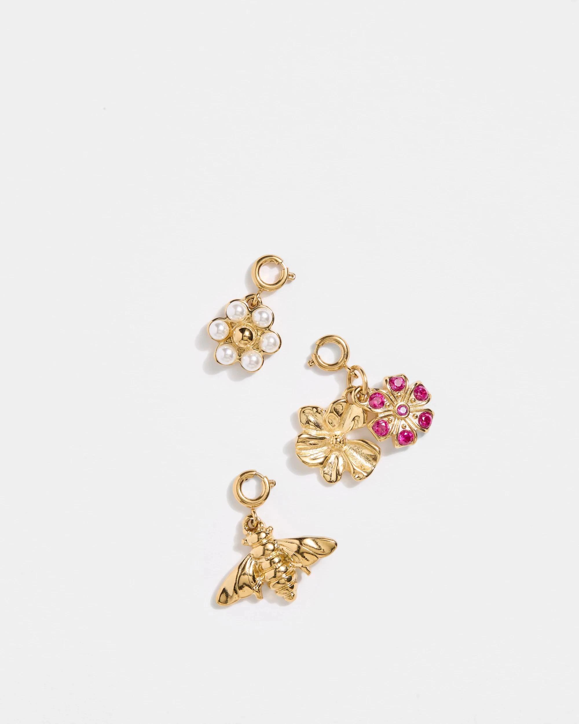 1 Target Woman Waterproof 3 Pack Garden Theme Charm Set GOLD, 1 of 5