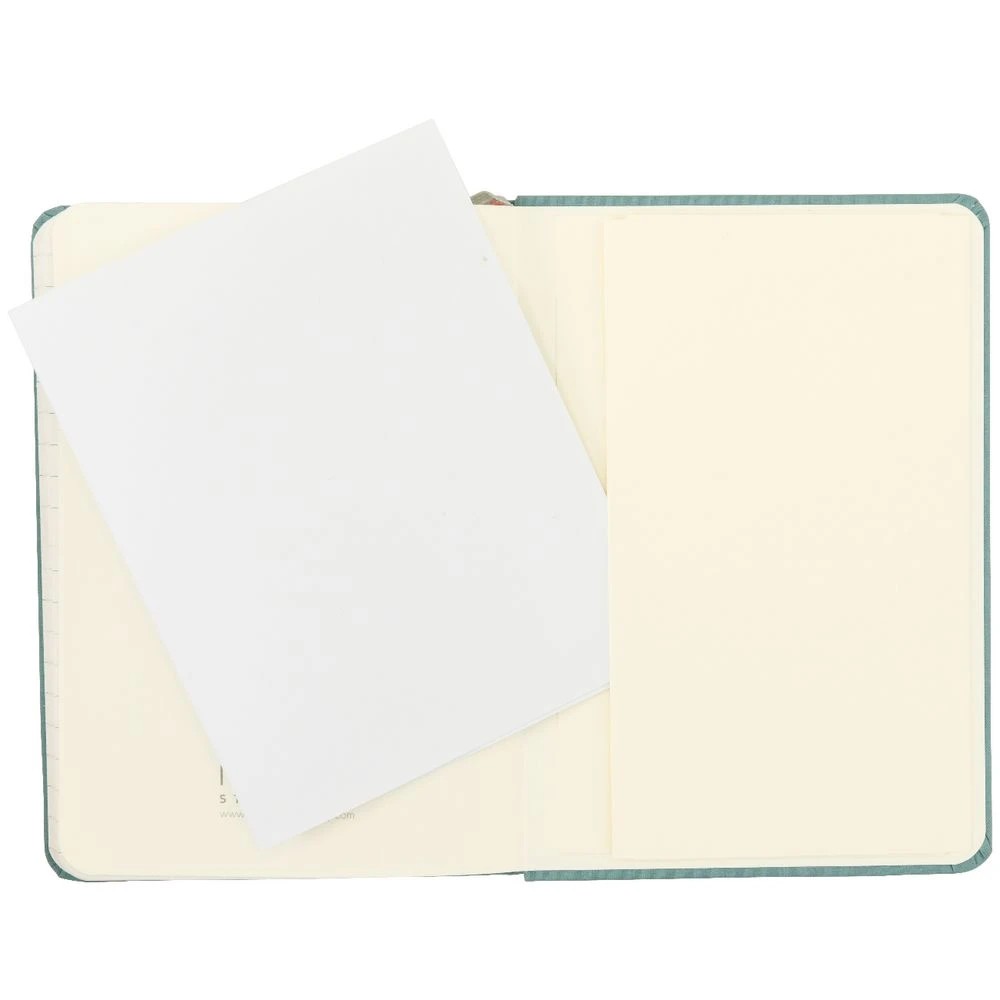 5 Modena A6 Linen Ruled Notebook Teal, 5 of 5