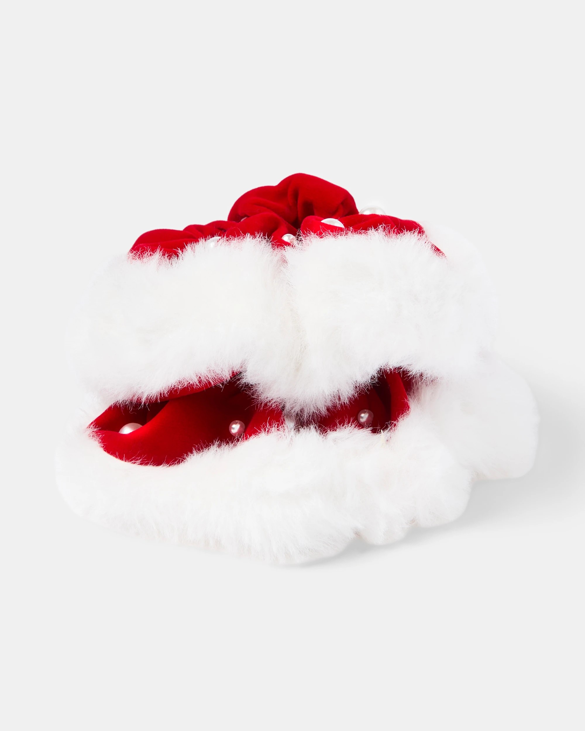 2 2 Pack Christmas Pearl Hair Scrunchies, 2 of 4