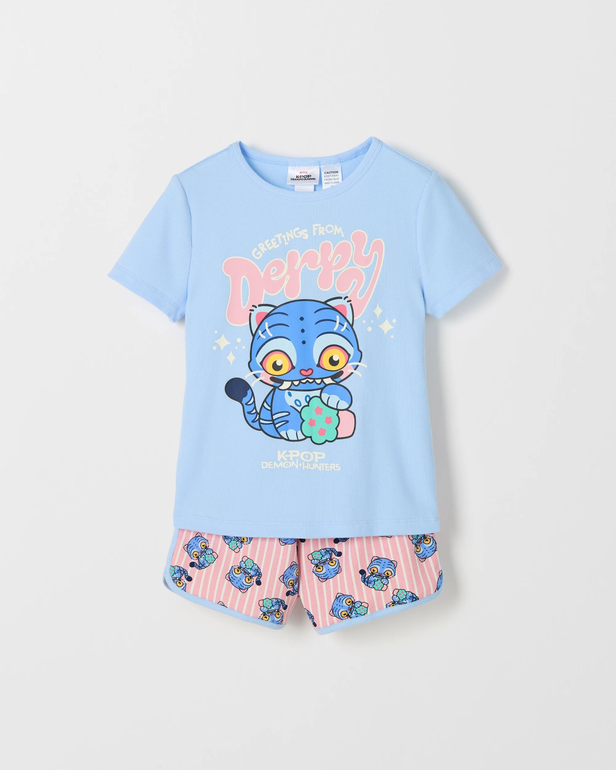 6 KPop Demon Hunters Derpy Licensed Australian Cotton Girls Elevated Pyjama Set KPOP DERPY MULTI, 6 of 8
