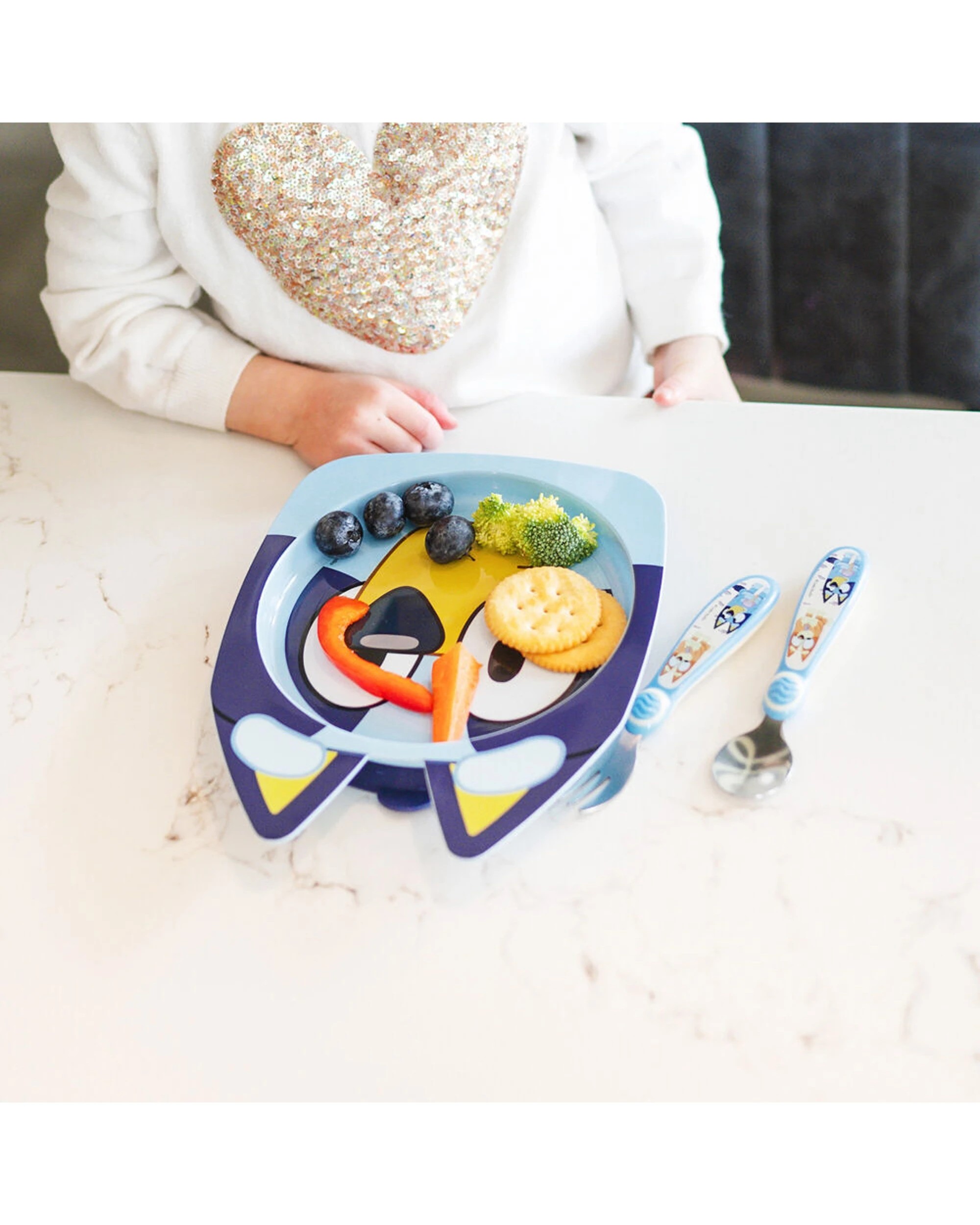 6 The First Years Bluey Character Children's Plate with Suction Base BPA Free 4PK - Blue, 6 of 7