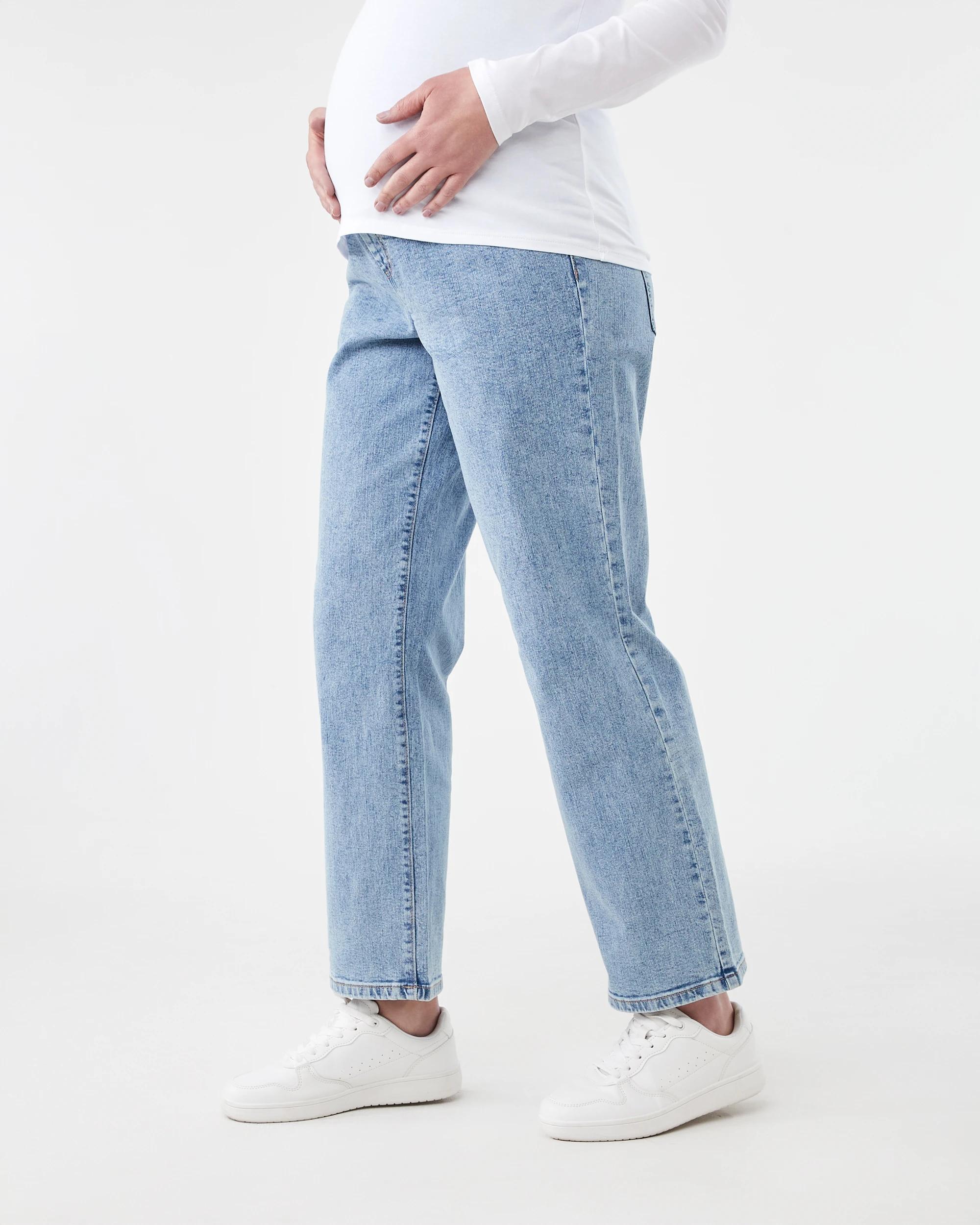 2 Maternity Wide Leg Jeans Light Wash, 2 of 5