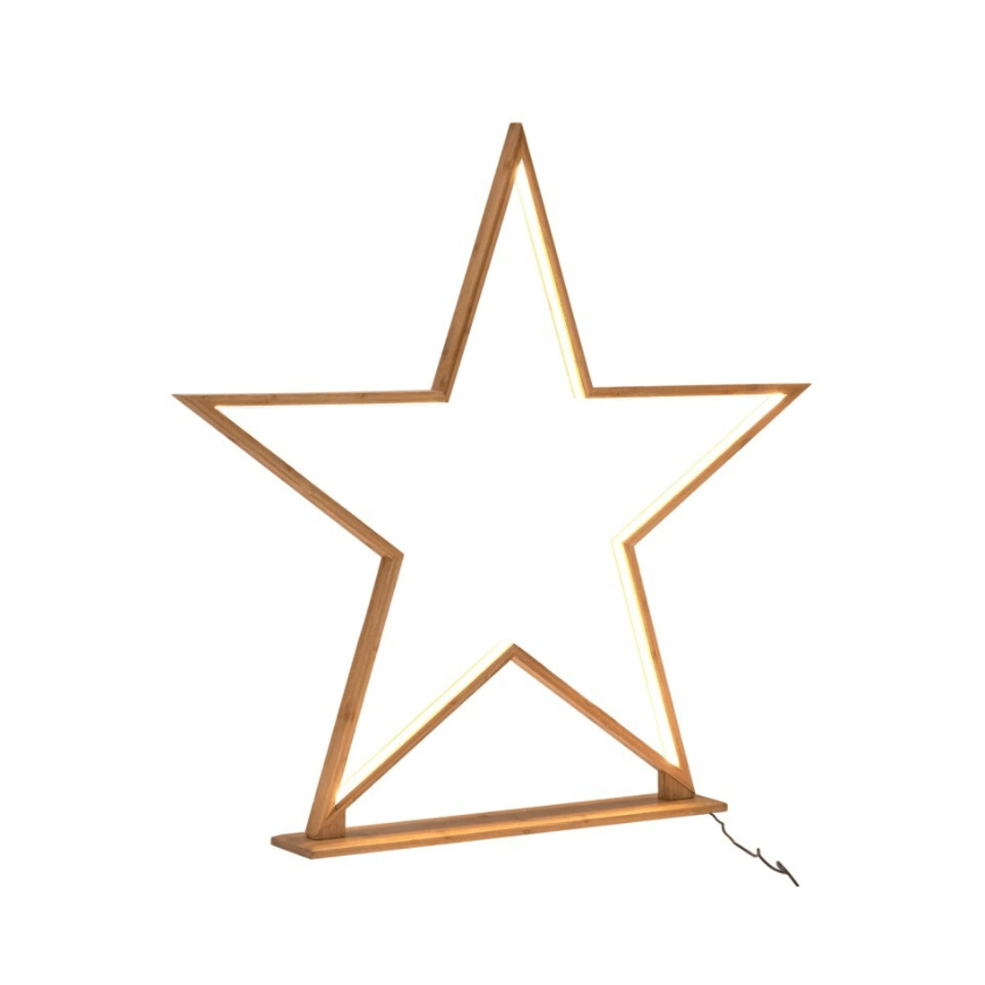 3 BR Home 87cm Bamboo Star Table Lamp Desk Light LED Strip Modern Designer - Natural, 3 of 5