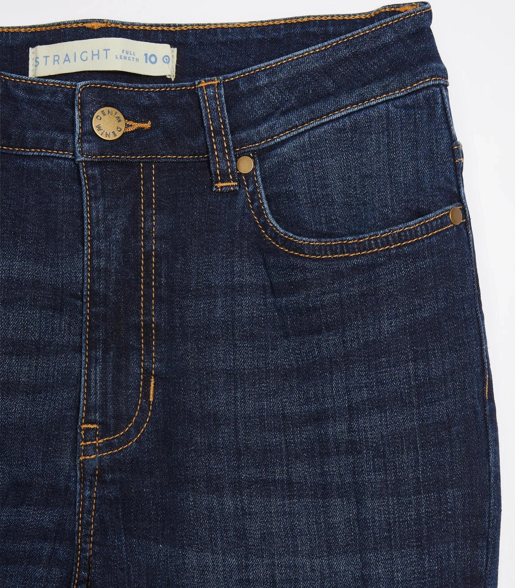 6 Target Alexa Straight High Rise Full Length Jeans DARK BLUE WASH, 6 of 6