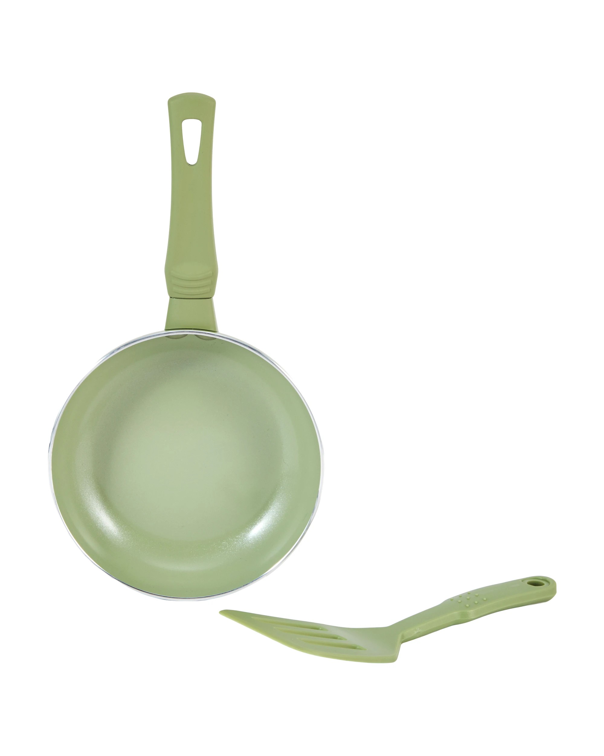 3 14cm Mini Fry Pan with Egg Flip - Green, 3 of 10
