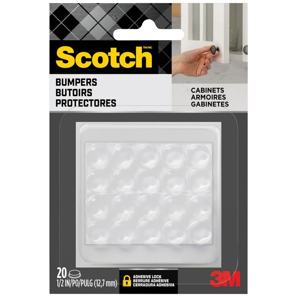 1 Scotch Self-Stick Rubber Pads Clear 20 Pack, 1 of 4