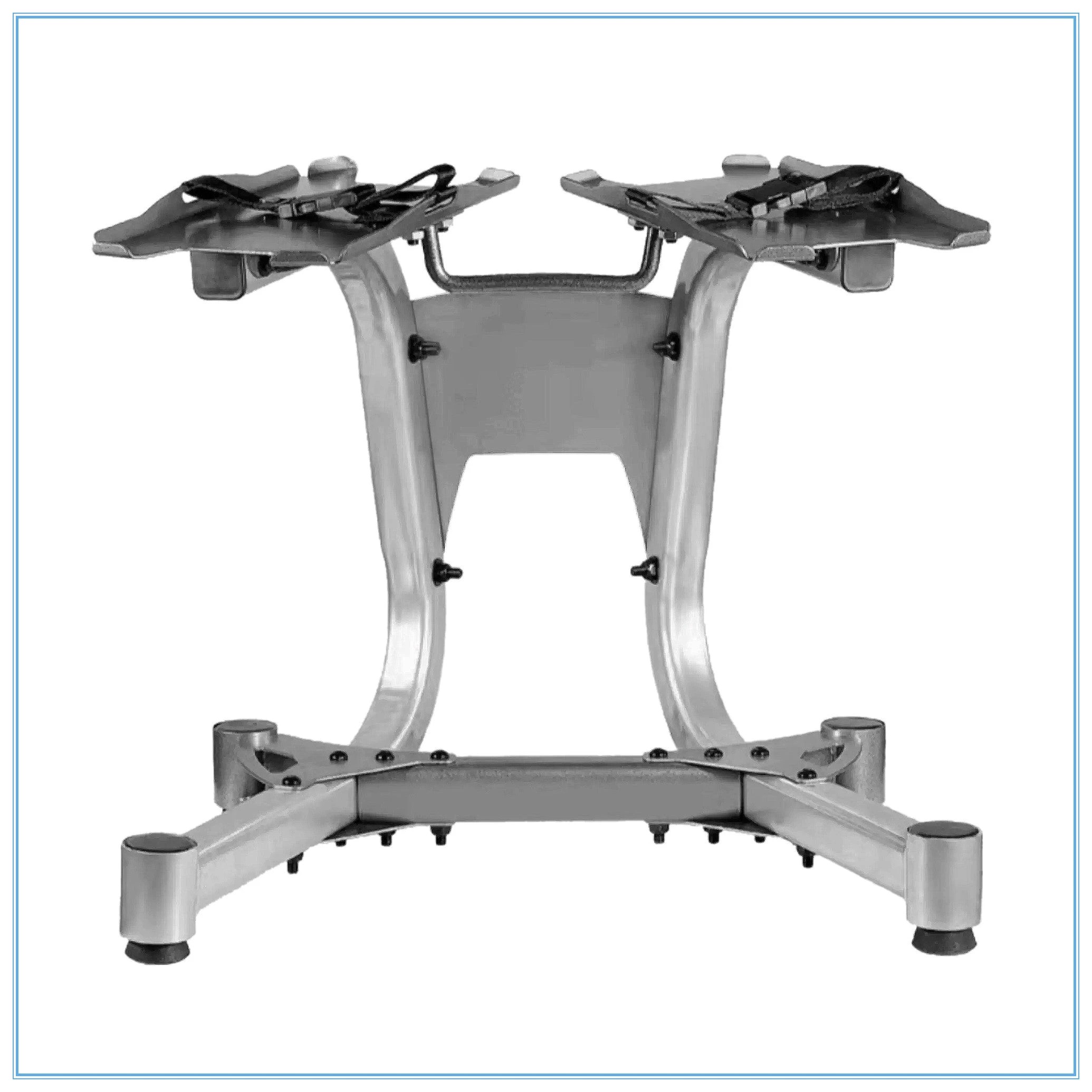 2 Fitness Master Adjustable Dumbbell Stand Rack Holder Home Gym Equipment Weight, 2 of 6