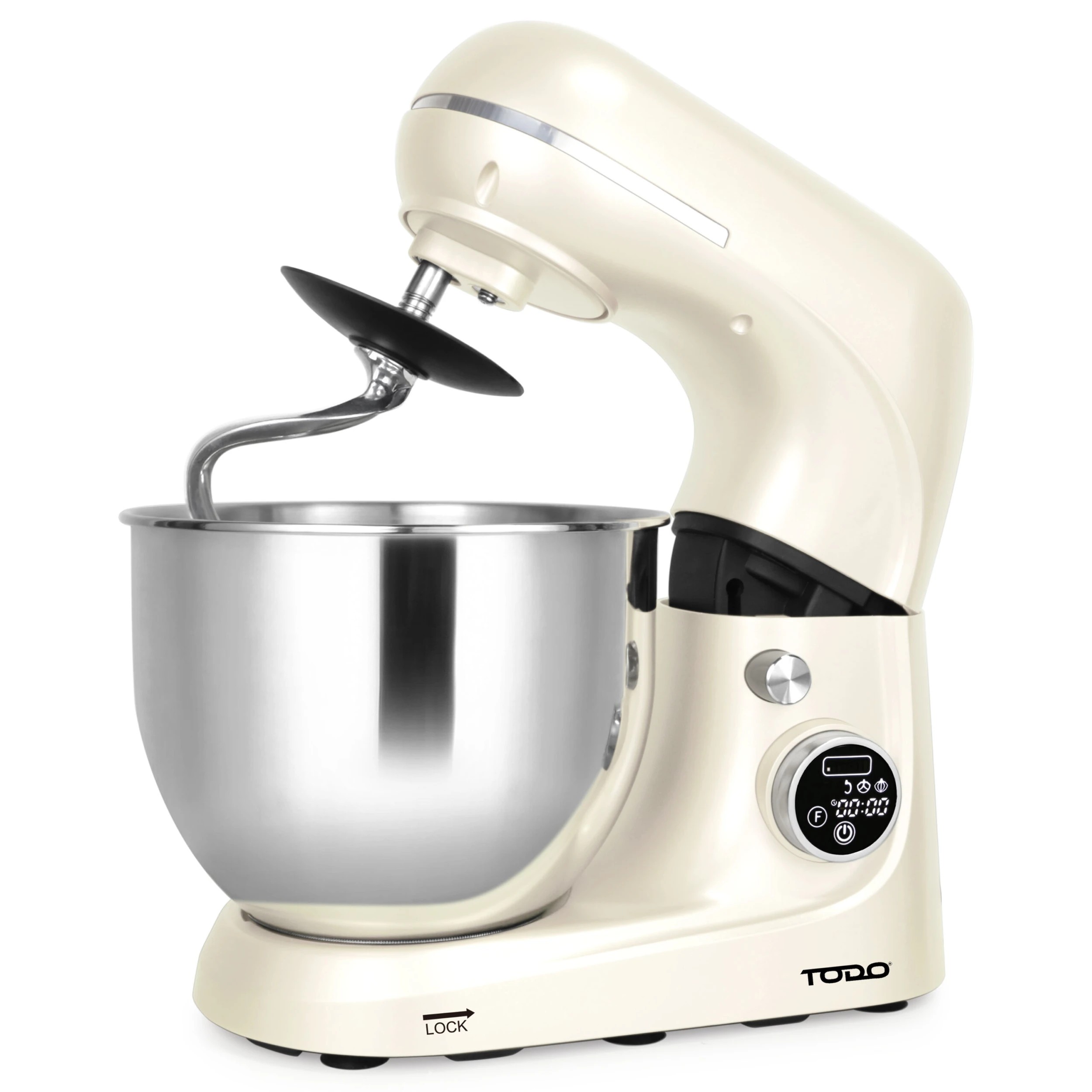 5 Todo 1100w Electric Stand Mixer 5.3l Stainless Steel Bowl Heated Fermentation Lcd Touch Screen Control
 - Cream, 5 of 7