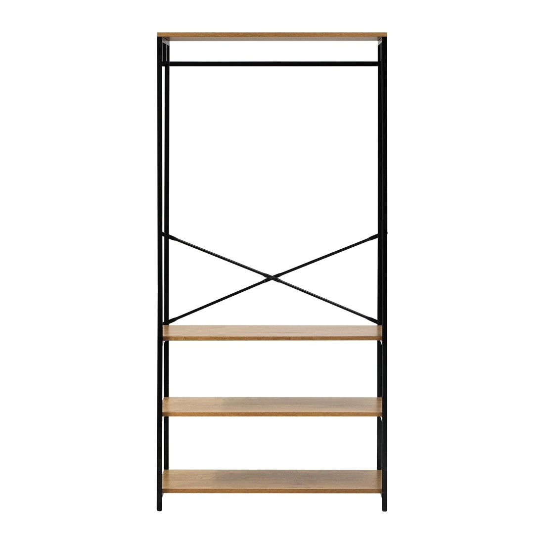 6 Oikiture Clothes Rack Open Wardrobe Garment Coat Hanging Rail Metal 4 Shelves
 - Multi, 6 of 10