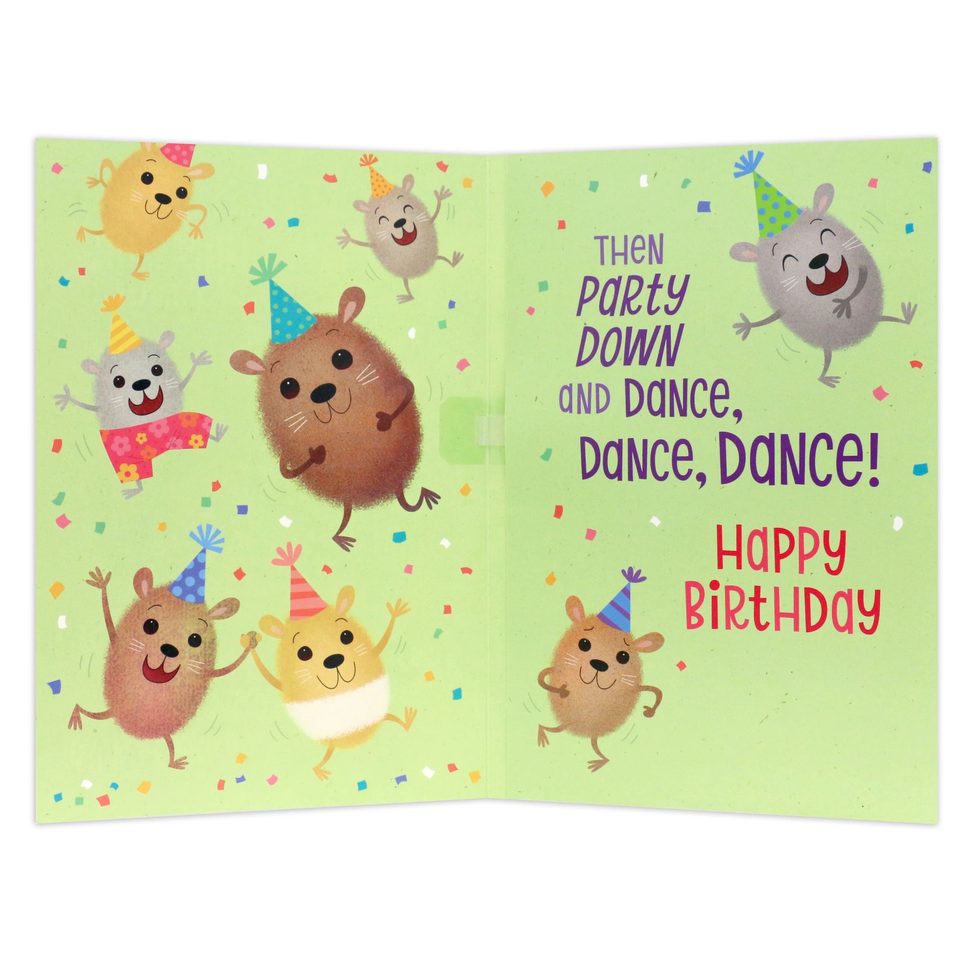 2 Hallmark Interactive Sound Happy Birthday Card - Hamster, 2 of 4