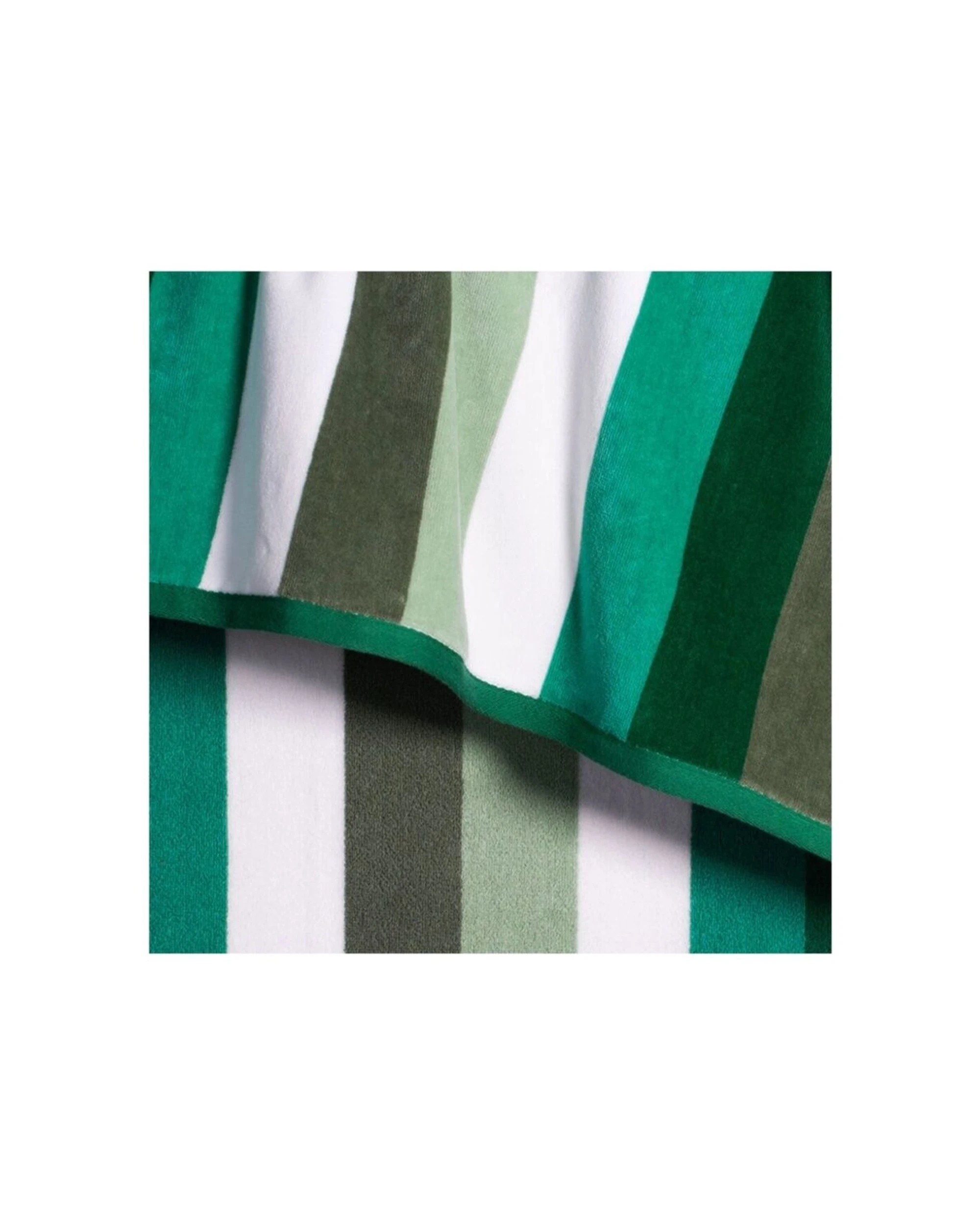 3 Canningvale Sorrentina Velour 2PK 100% Cotton Beach Towel Set 80x160cm Verde - Green, 3 of 4